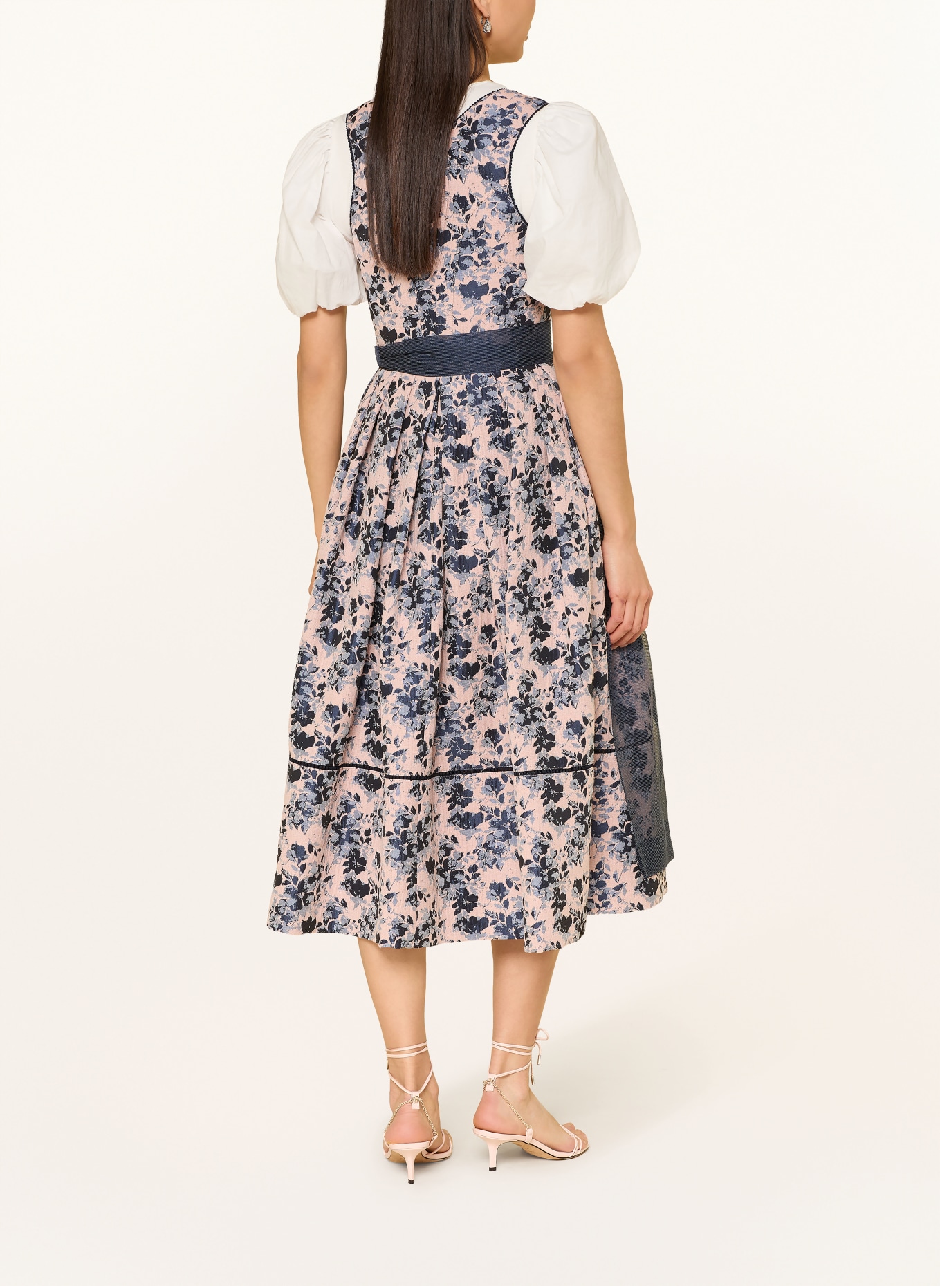 Grasegger Dirndl BRITTA: ROSÉ / BLEU FONCÉ / BLEU