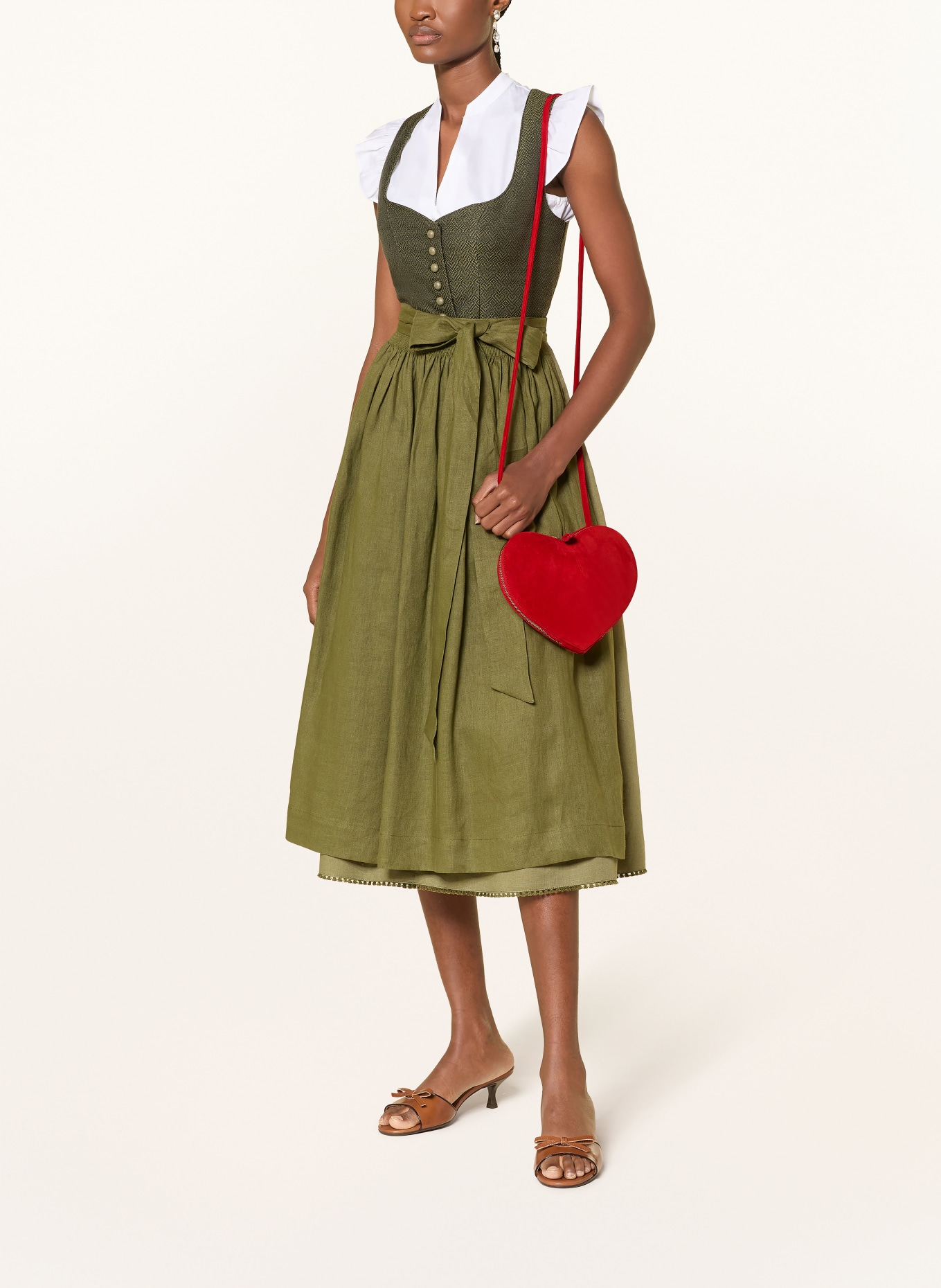 Dirndl & Bua Sac à bandoulière AGNES: ROUGE / OR