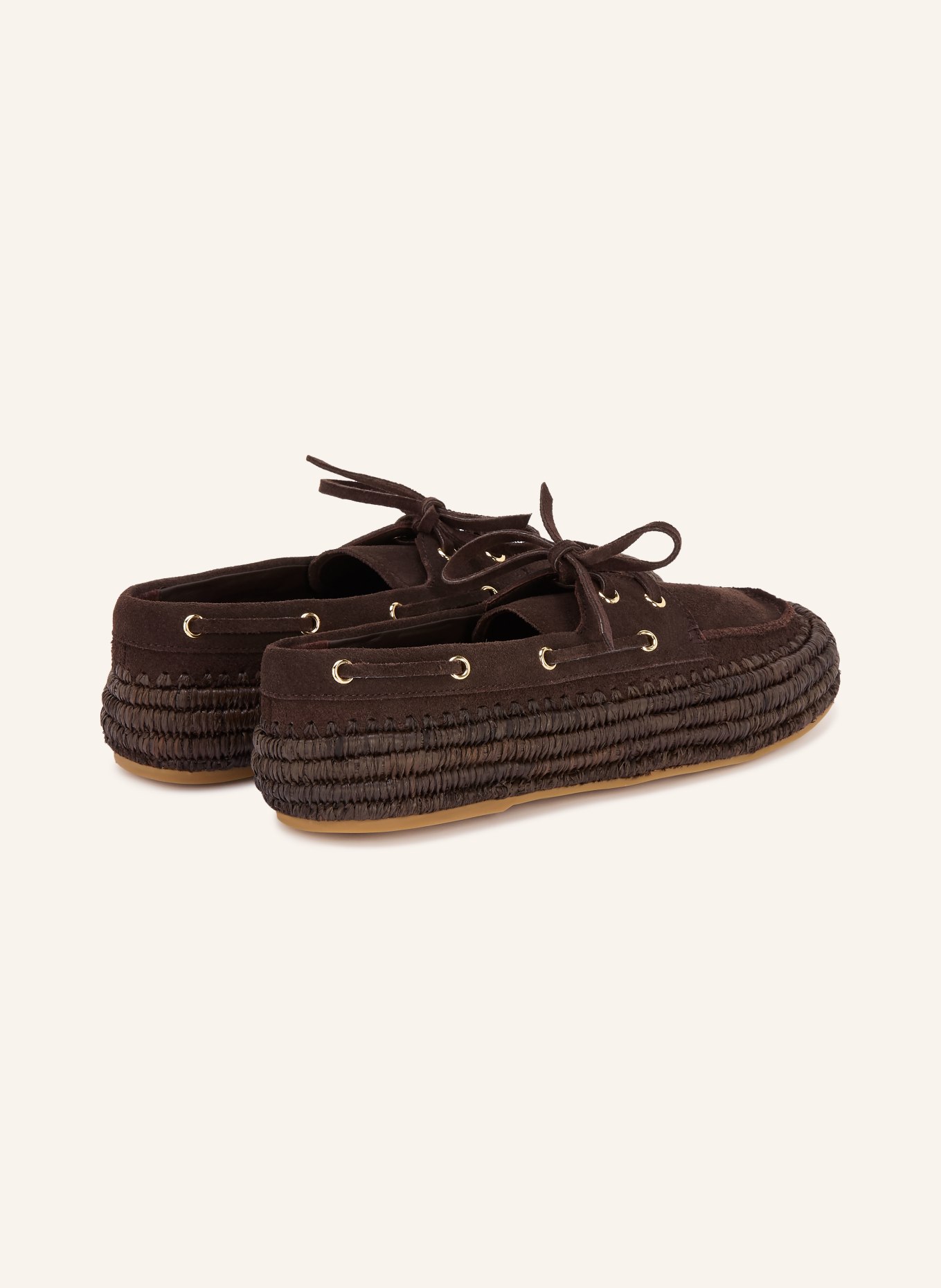 PALOMA BARCELÓ Bootsschuhe PENELOPE: DUNKELBRAUN / GOLD