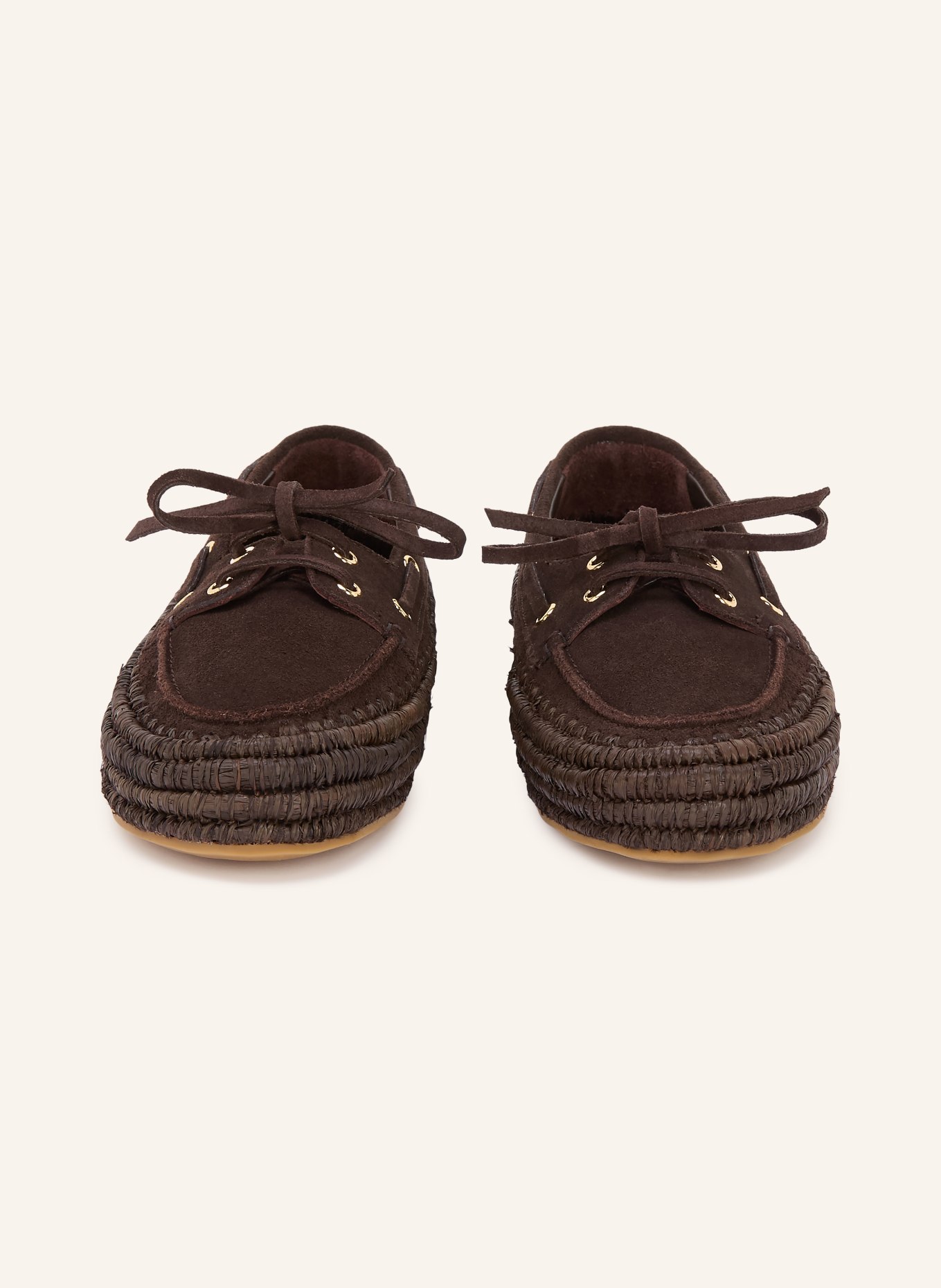 PALOMA BARCELÓ Bootsschuhe PENELOPE: DUNKELBRAUN / GOLD