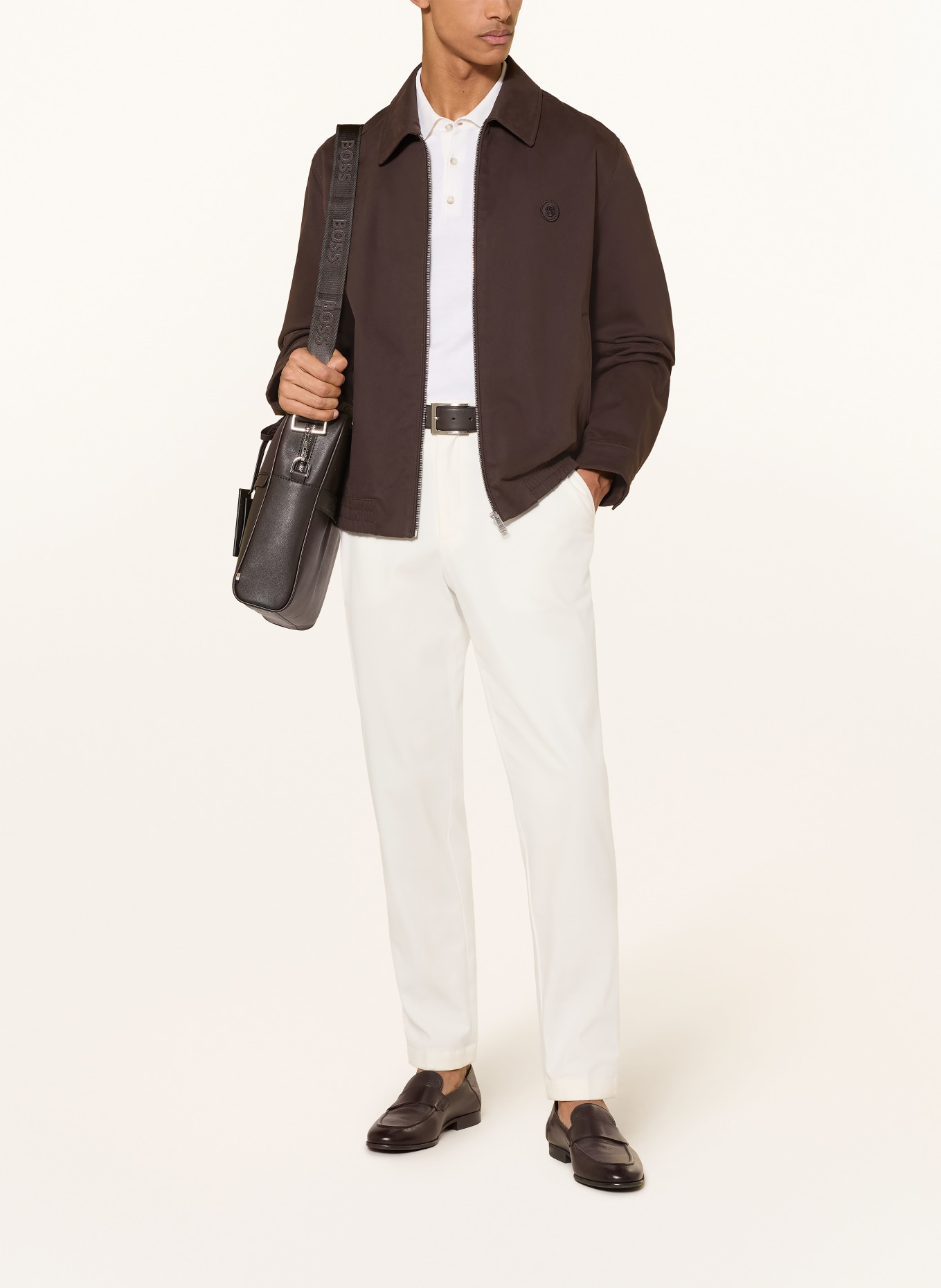 BOSS Veste CARINHO: MARRON FONCÉ