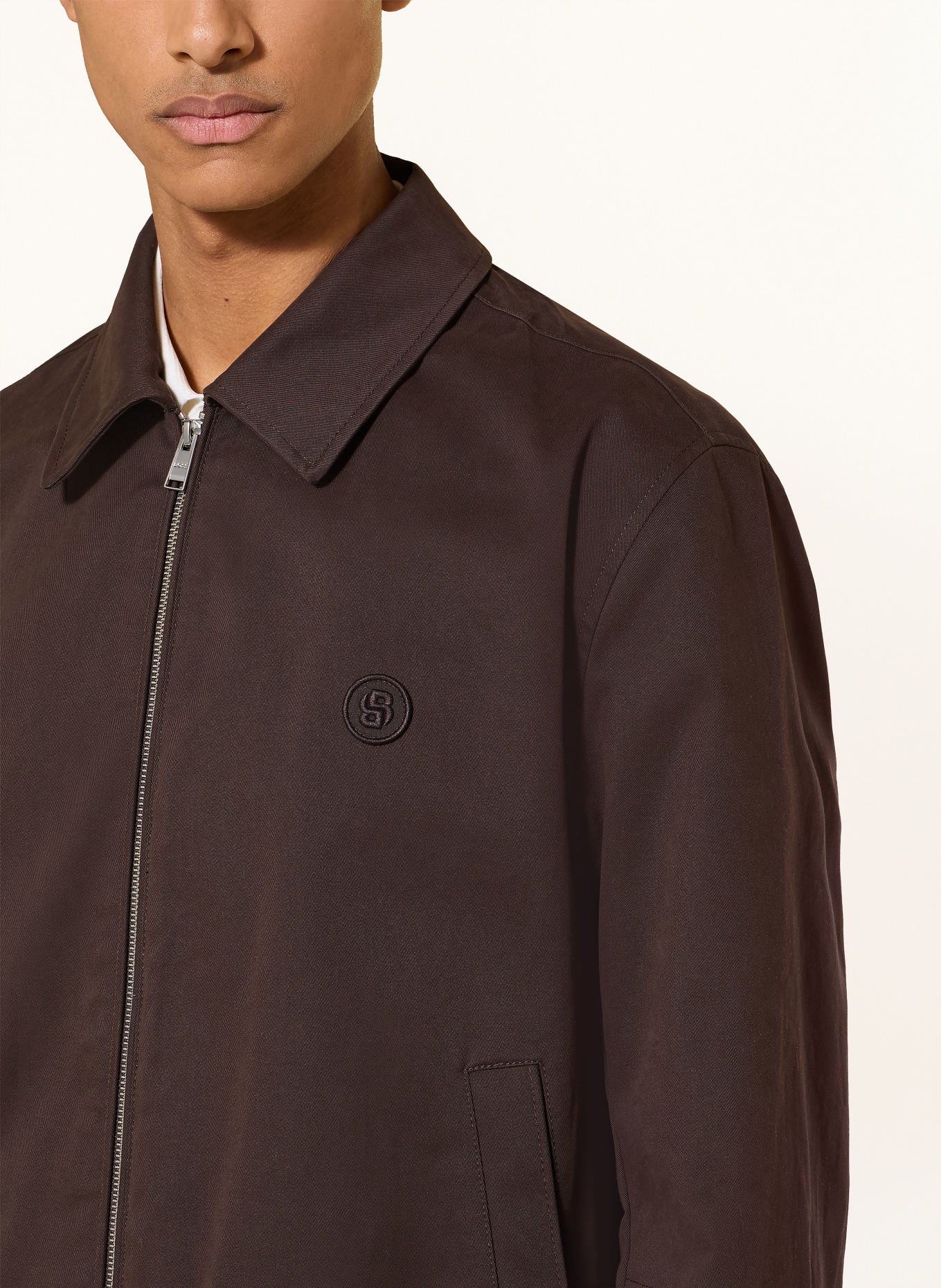 BOSS Veste CARINHO: MARRON FONCÉ