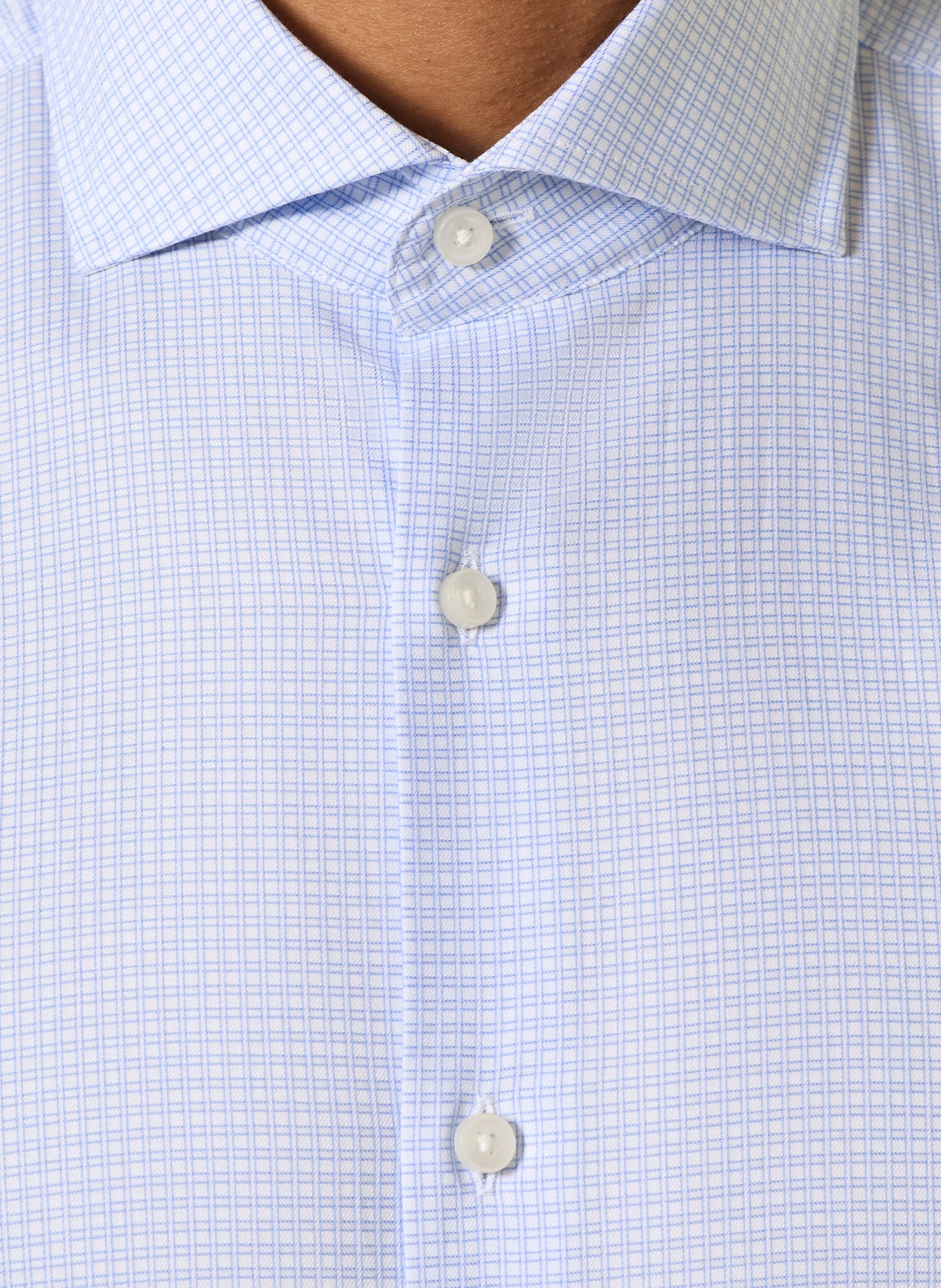 BOSS Overhemd HANK Slim Fit: BLAUW / WIT