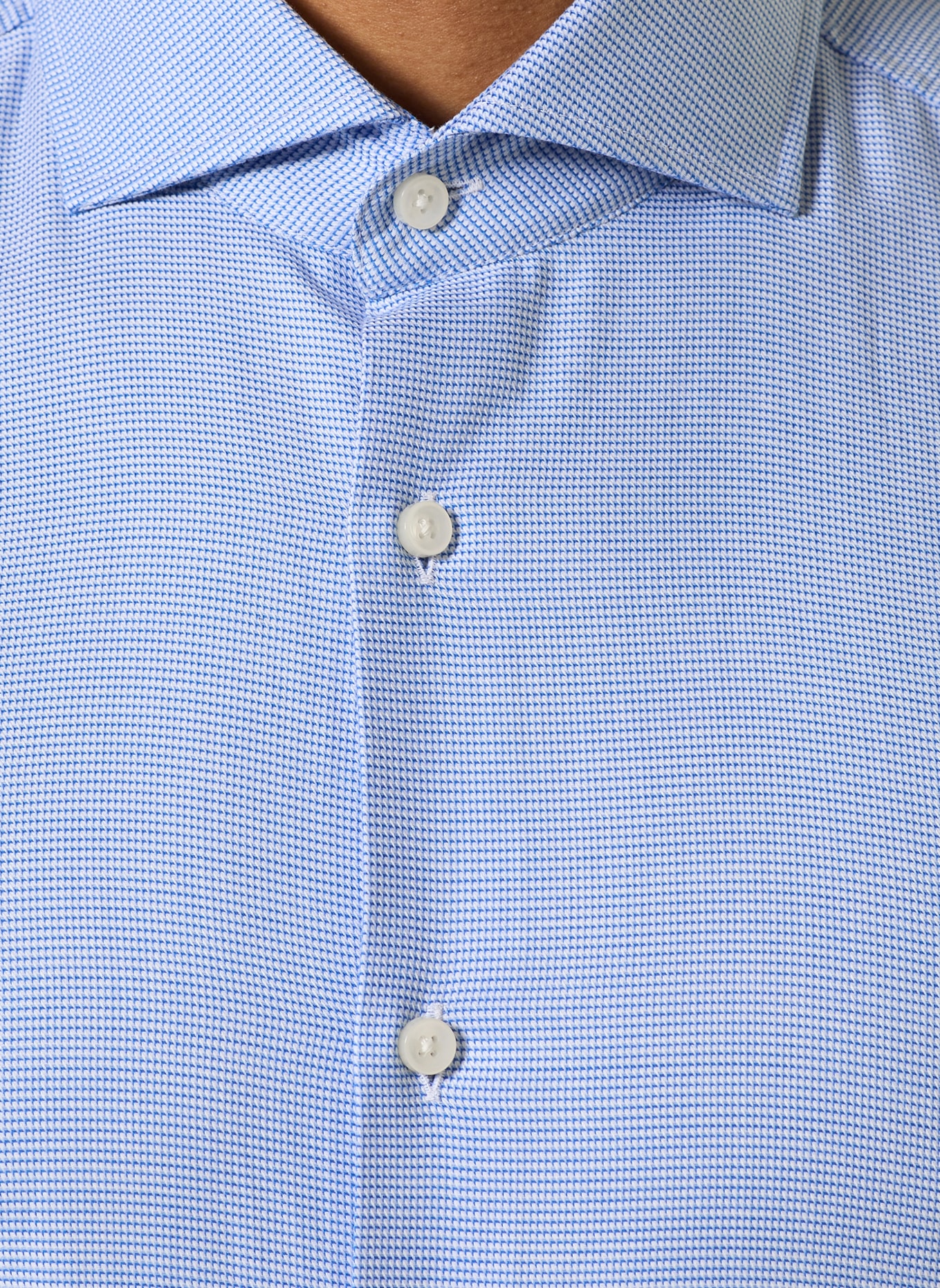 BOSS Overhemd HANK Slim Fit: BLAUW / WIT