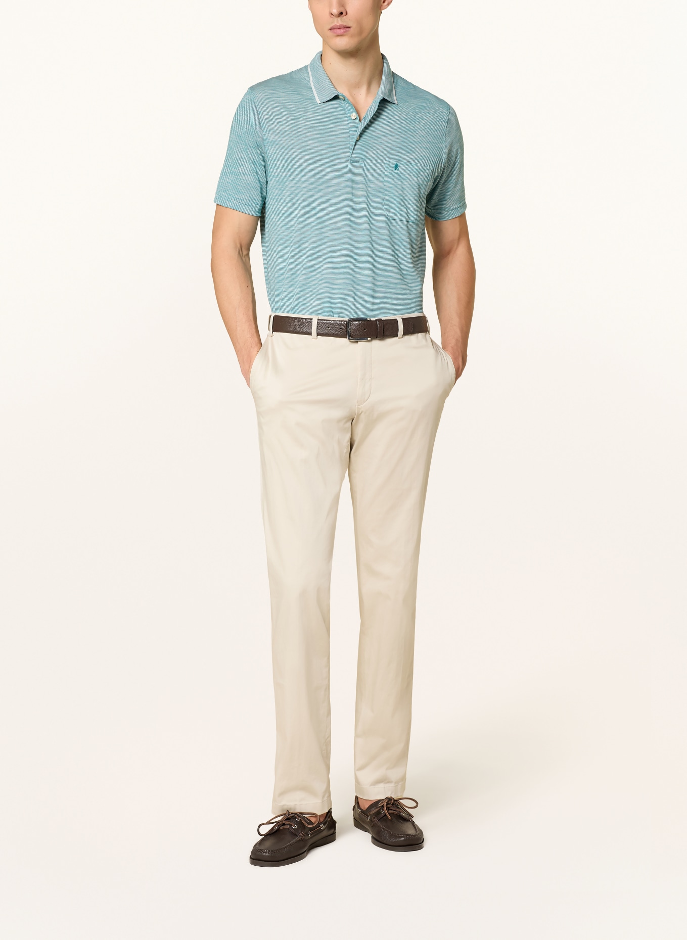 RAGMAN Jersey-Poloshirt: TÜRKIS