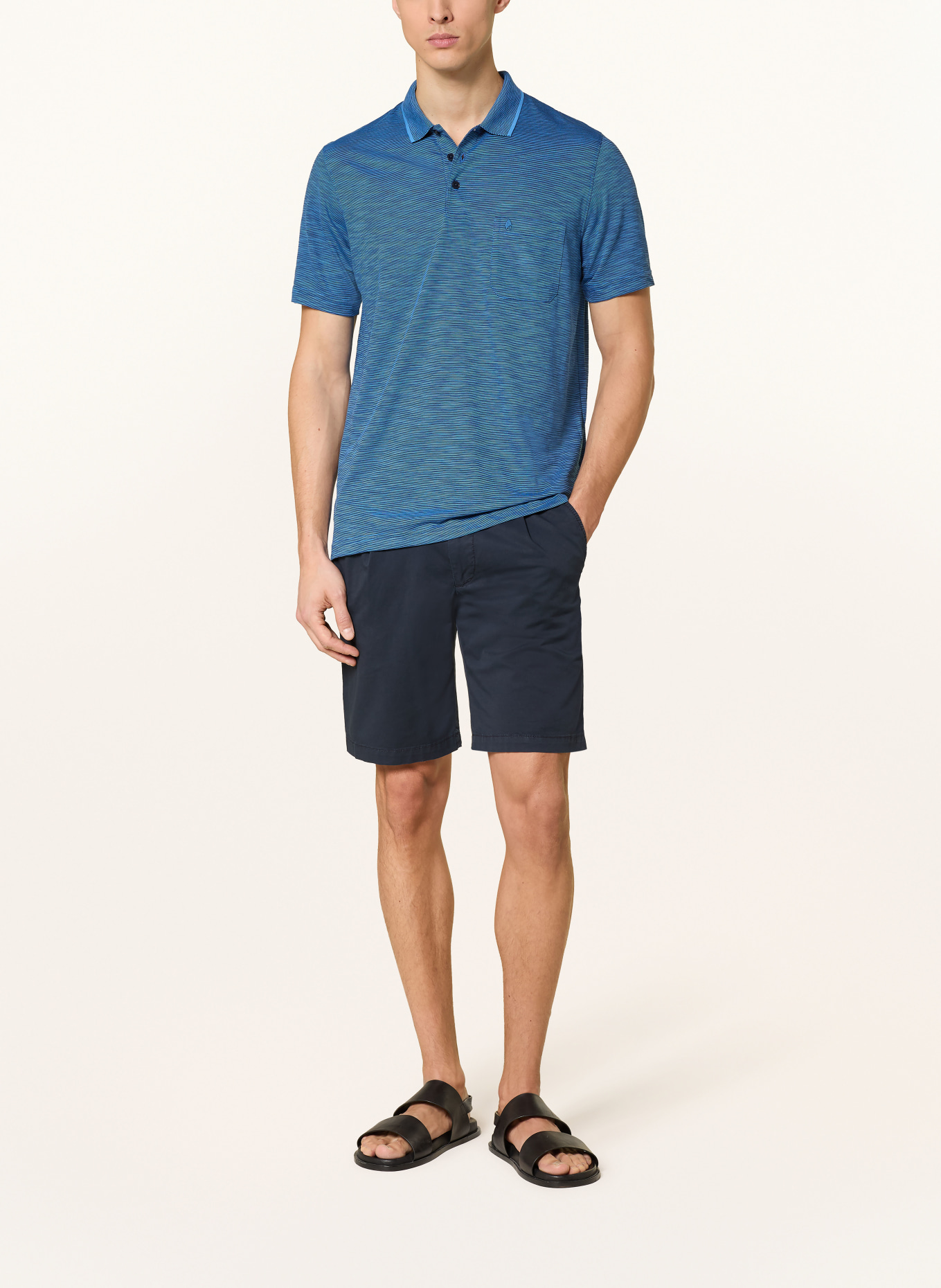 RAGMAN Jersey-Poloshirt: BLAU