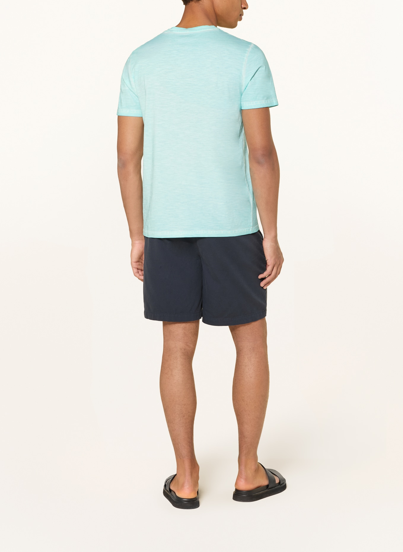 RAGMAN T-shirt: TURQUOISE / DONKERORANJE / BLAUW