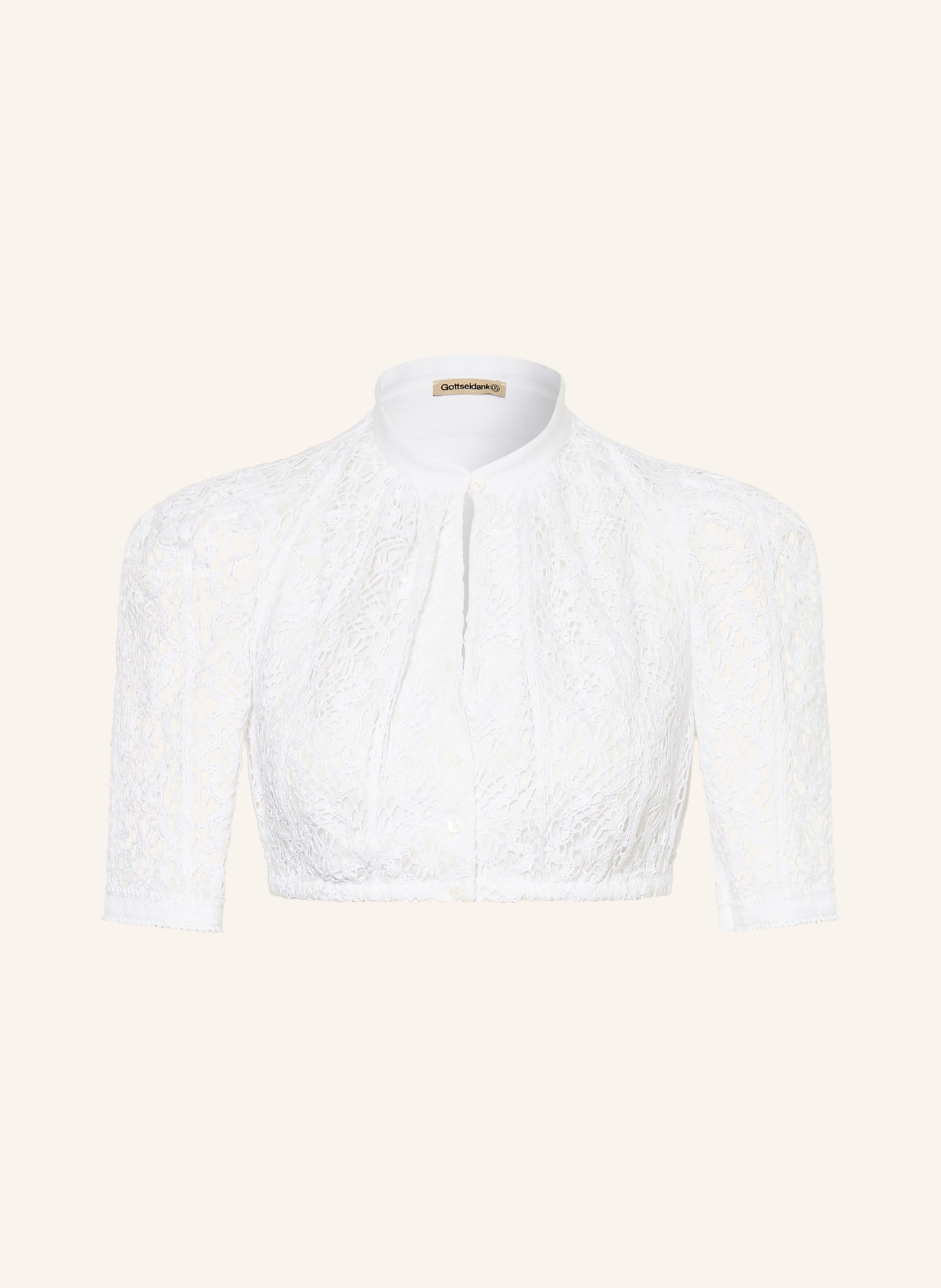 Gottseidank Dirndl-blouse MAVA in verschillende materialen: WIT