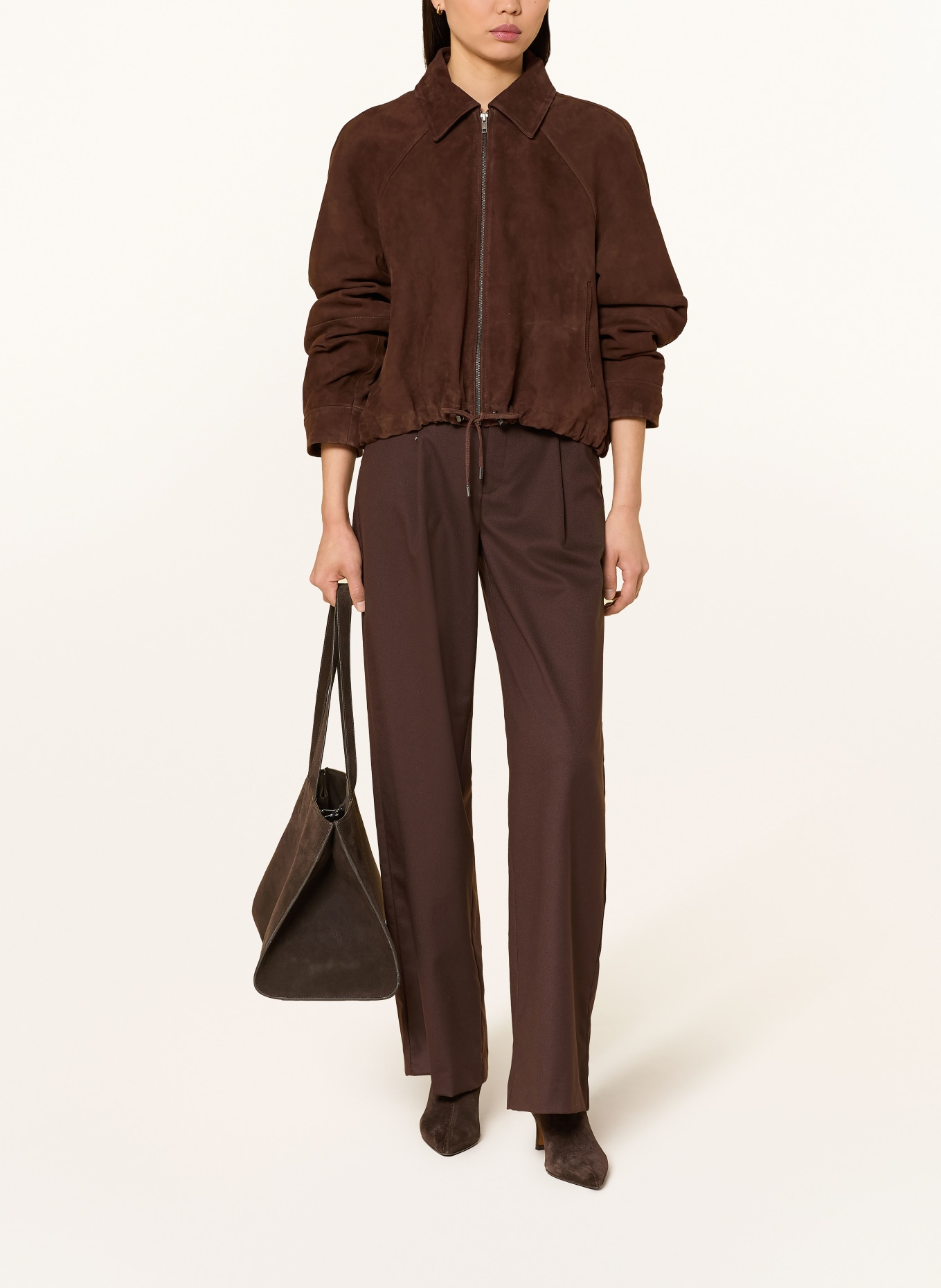 Y.A.S. Lederjacke: DUNKELBRAUN