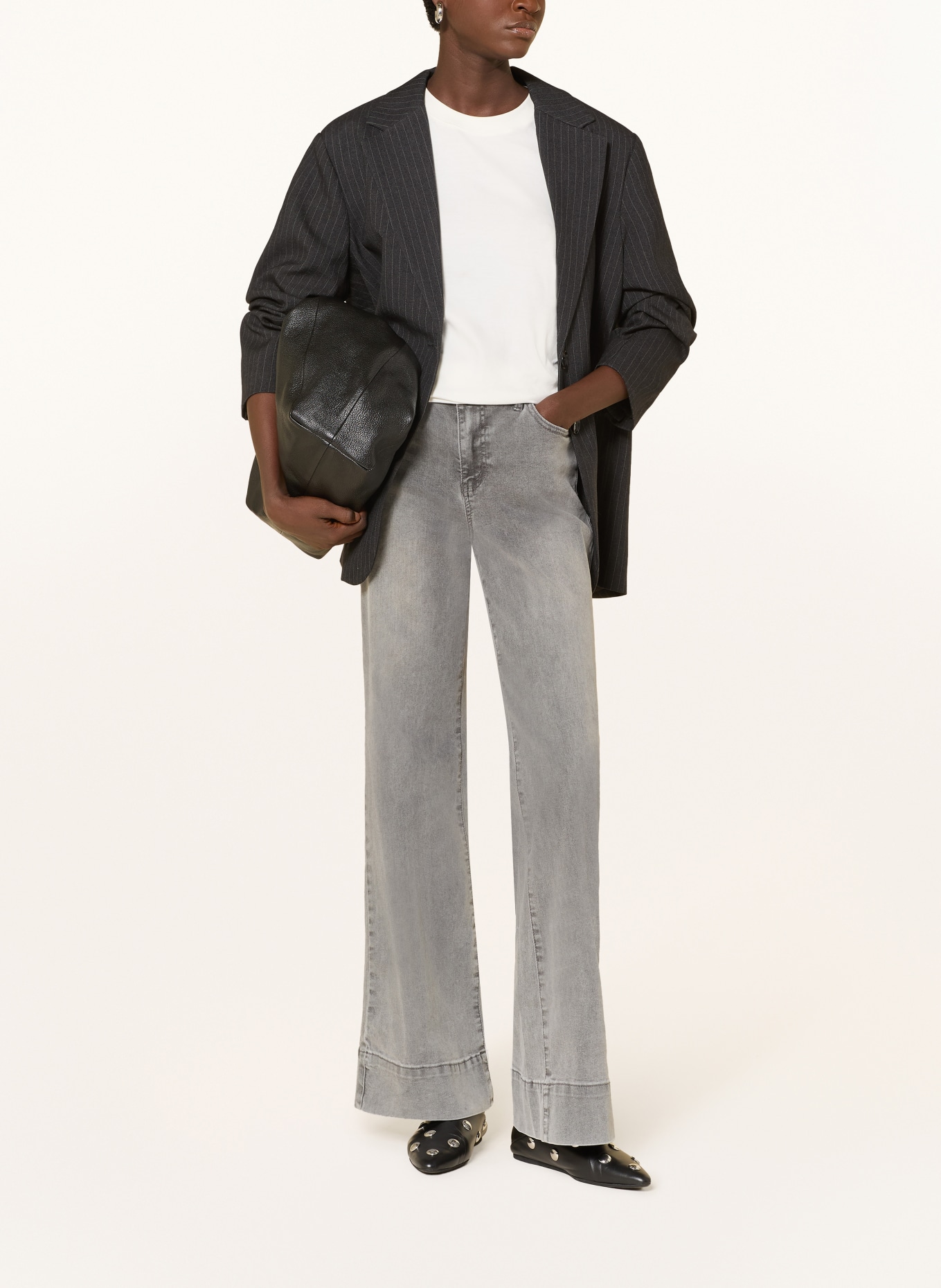 Buena Vista Jeans à jambes larges: 9010 light grey