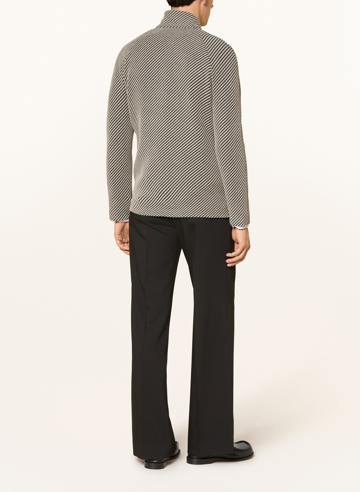 EMPORIO ARMANI Slim fit colbert: ZWART / LICHTGRIJS