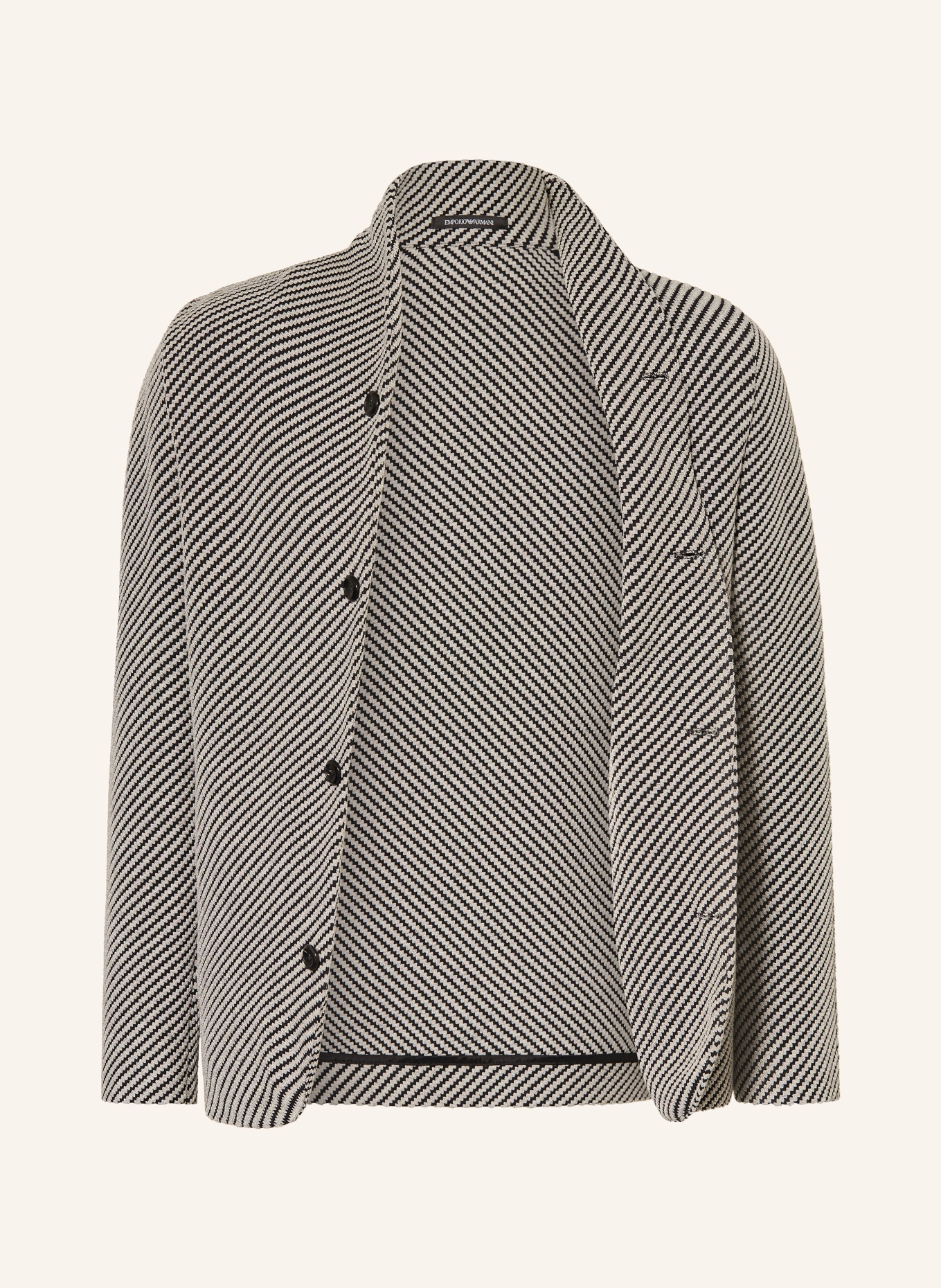 EMPORIO ARMANI Slim fit colbert: ZWART / LICHTGRIJS