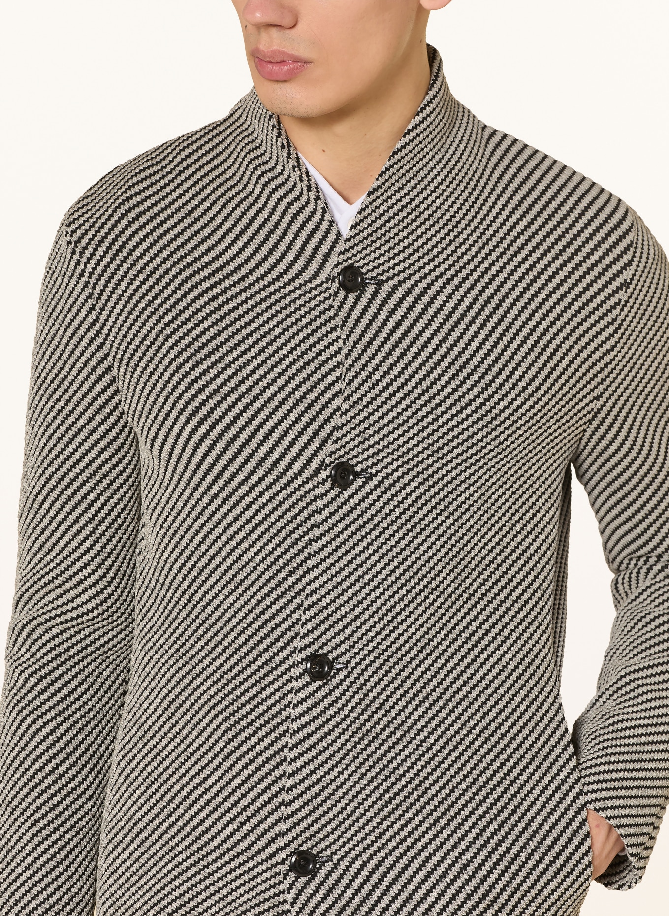 EMPORIO ARMANI Slim fit colbert: ZWART / LICHTGRIJS