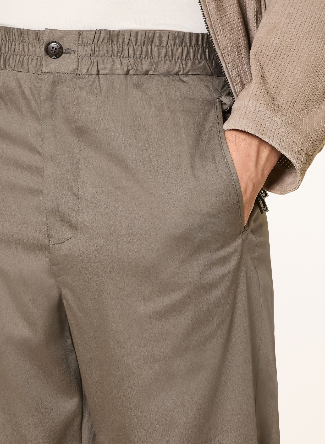 EMPORIO ARMANI Chino met normale pasvorm: KAKI