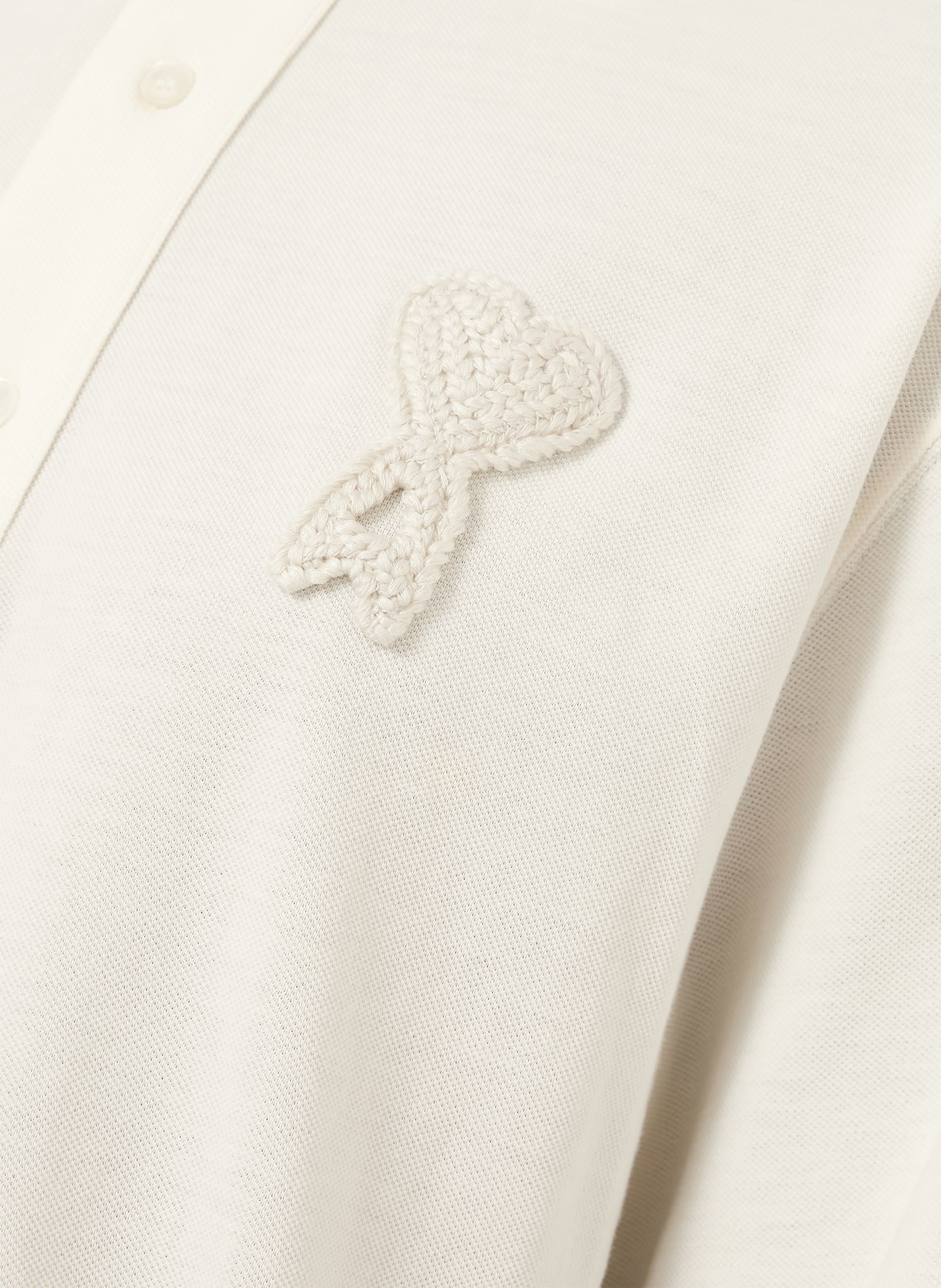AMI PARIS Piqué poloshirt: CRÈME