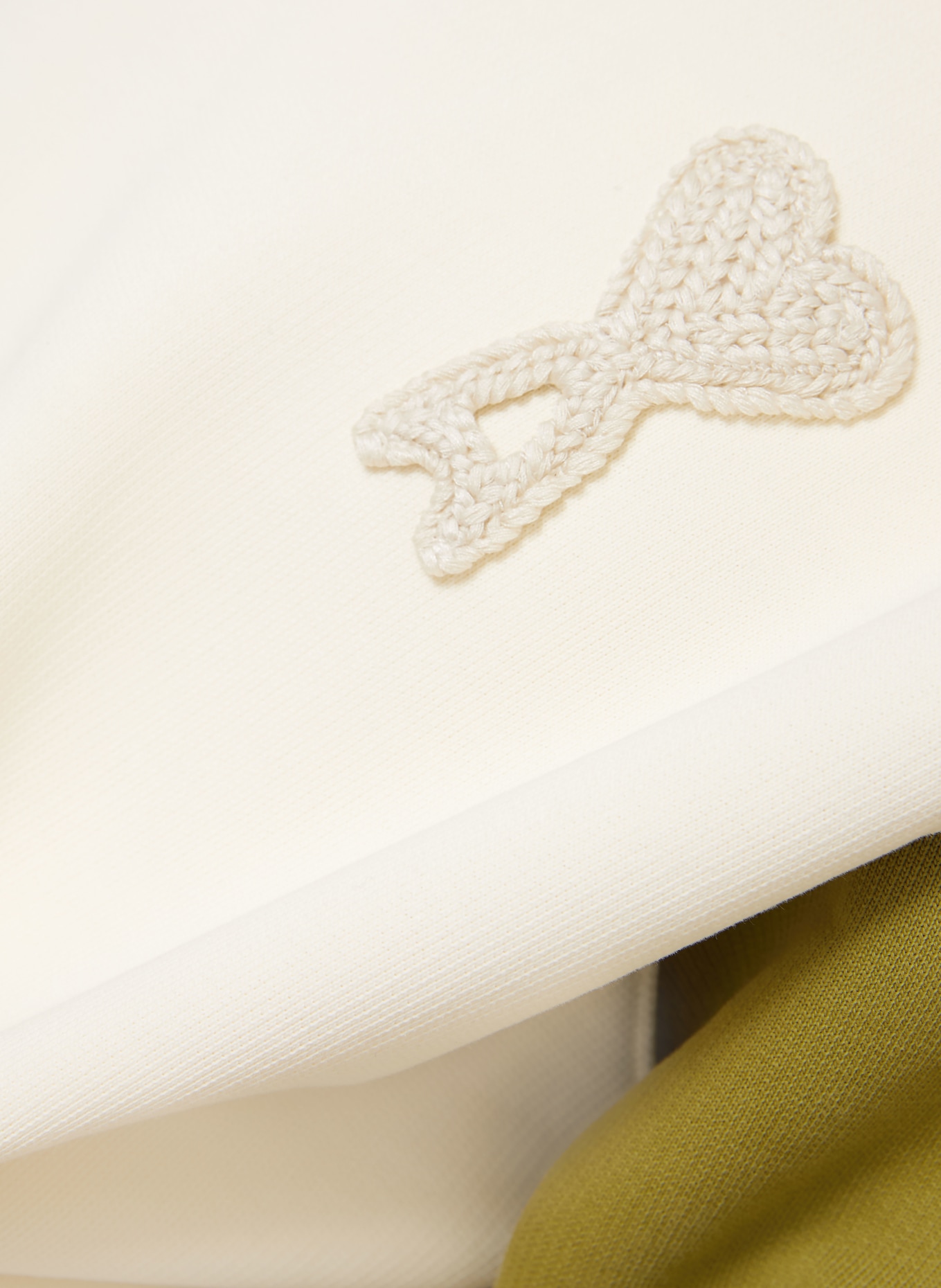 AMI PARIS Sweatshirt: CREME / OLIV