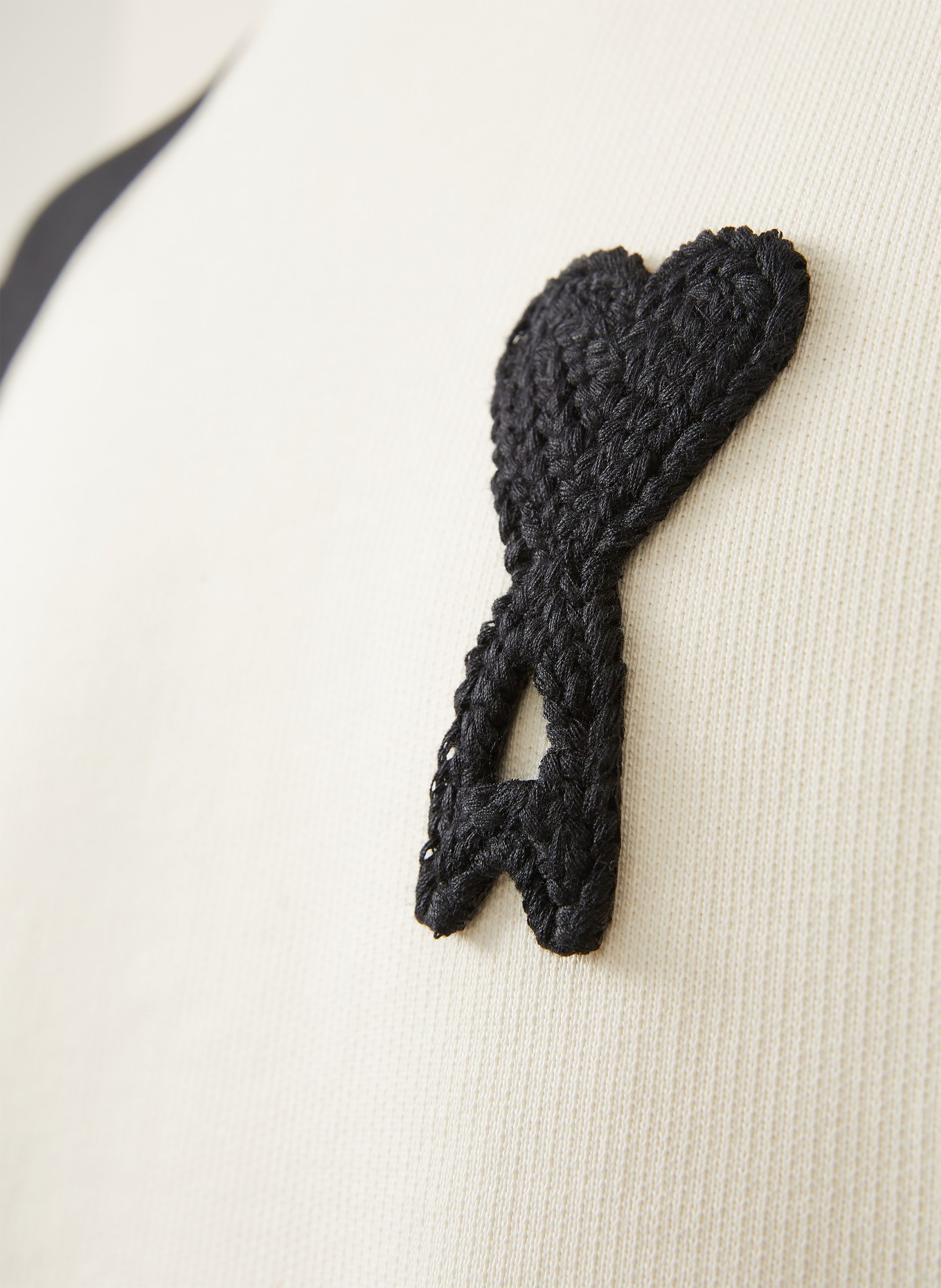 AMI PARIS Sweatshirt: WEISS / SCHWARZ