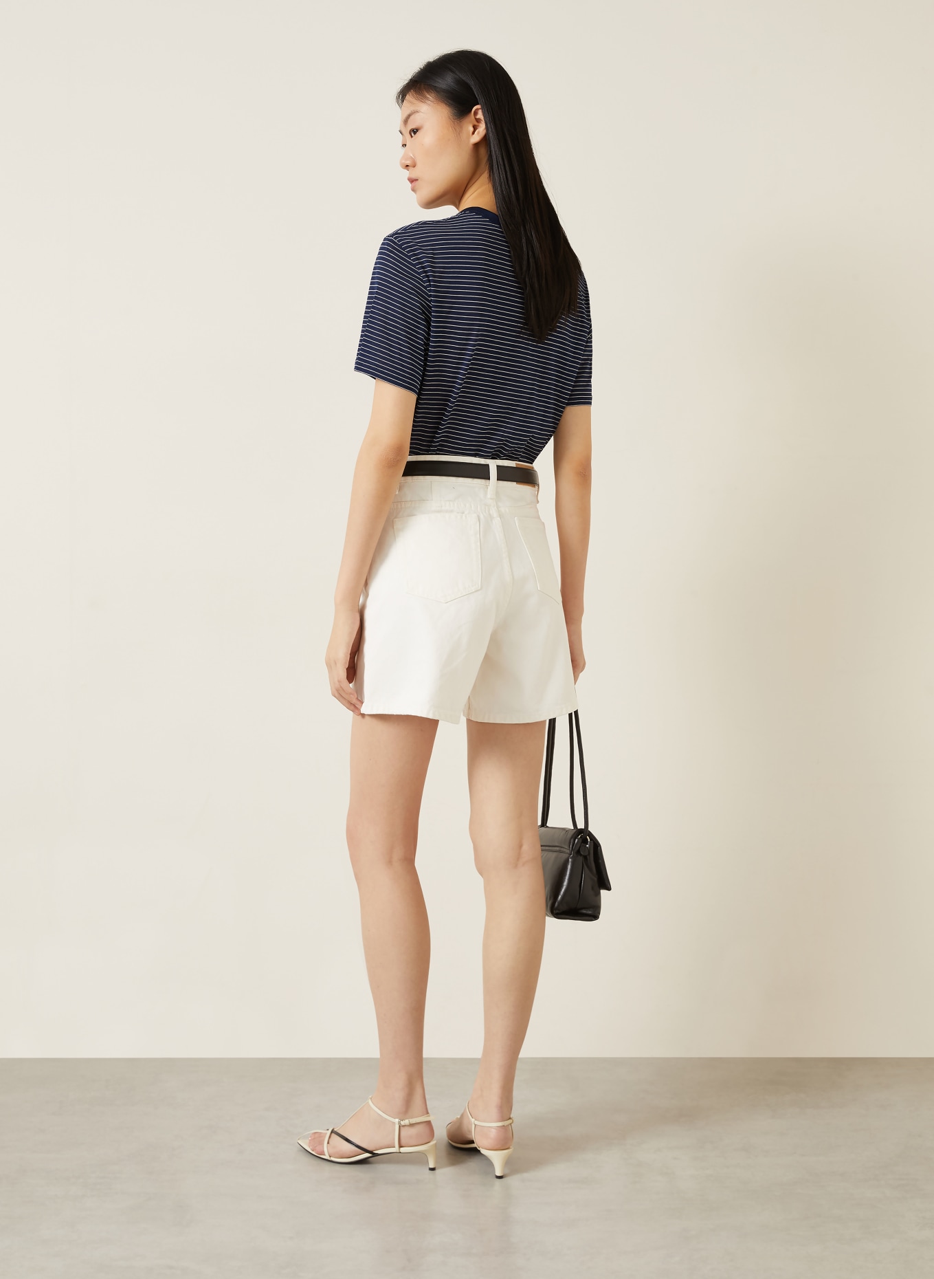 AMI PARIS T-Shirt: DUNKELBLAU / WEISS