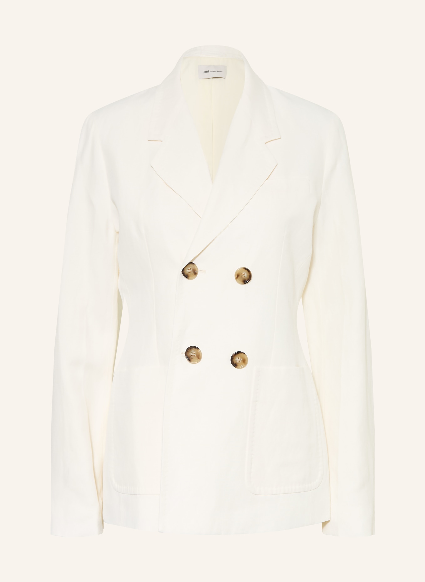 AMI PARIS Blazer van linnen: CRÈME