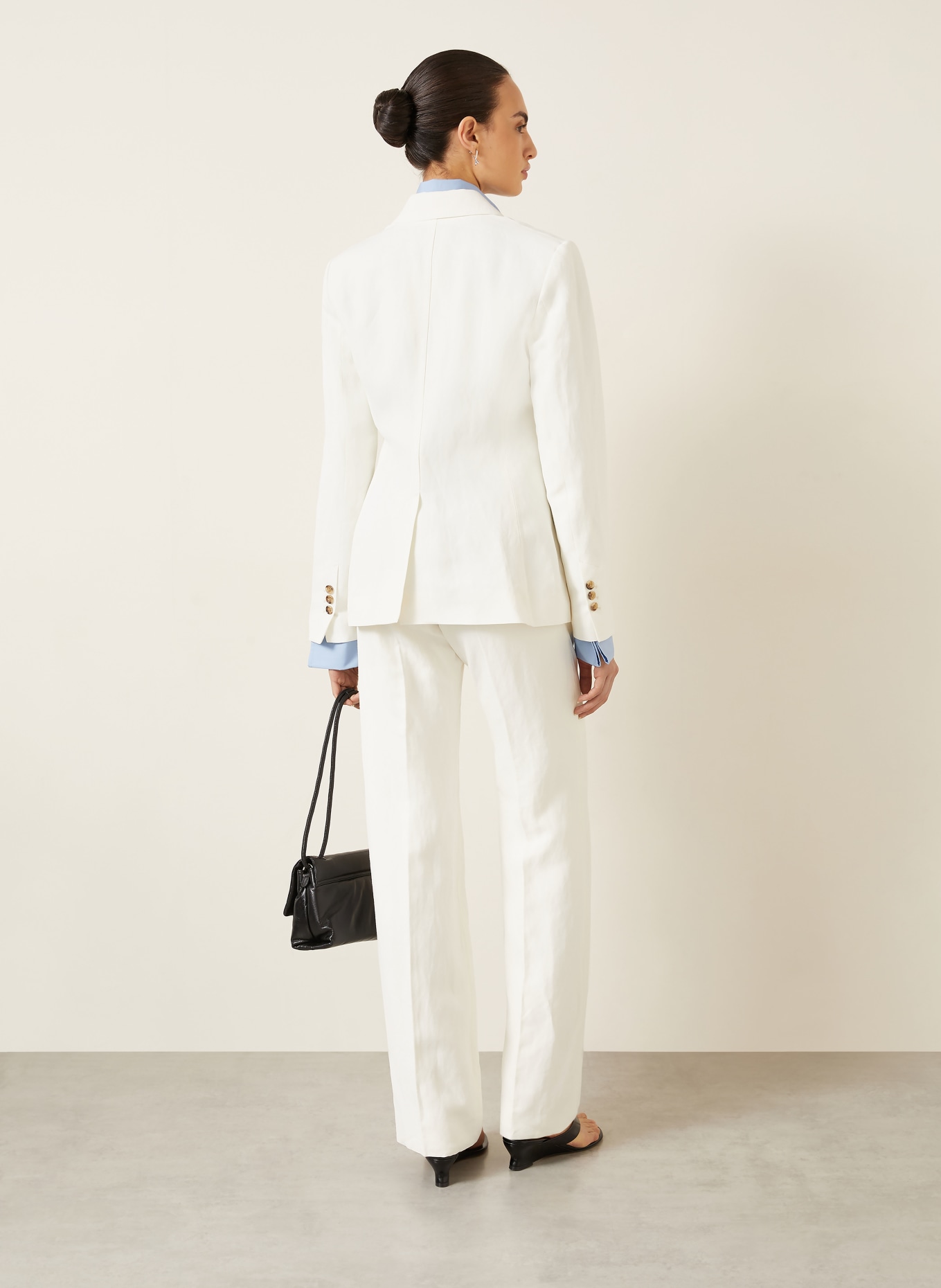 AMI PARIS Broek van linnen: WIT