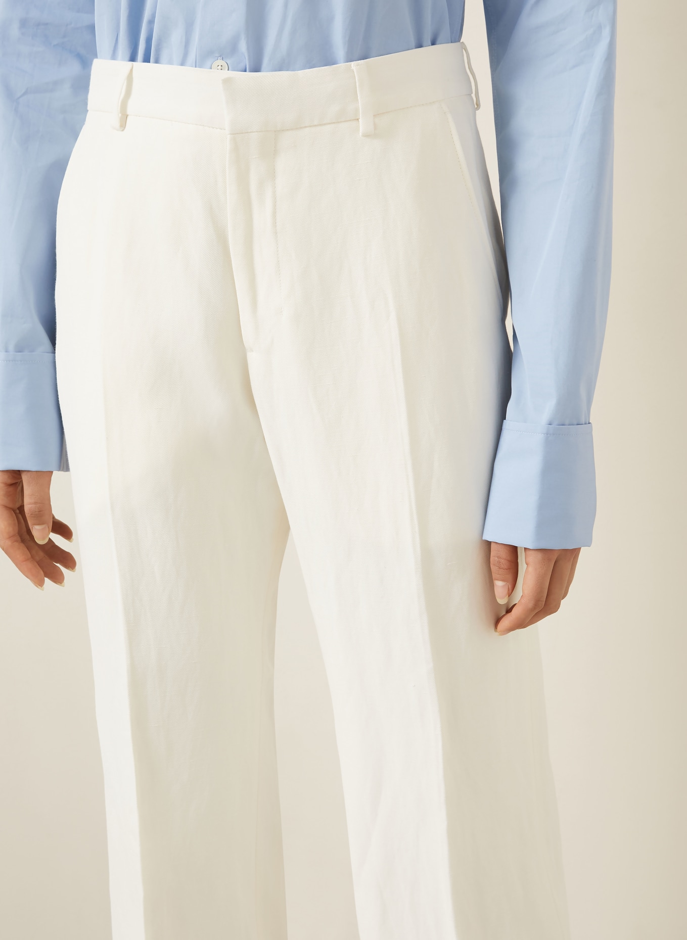 AMI PARIS Broek van linnen: WIT