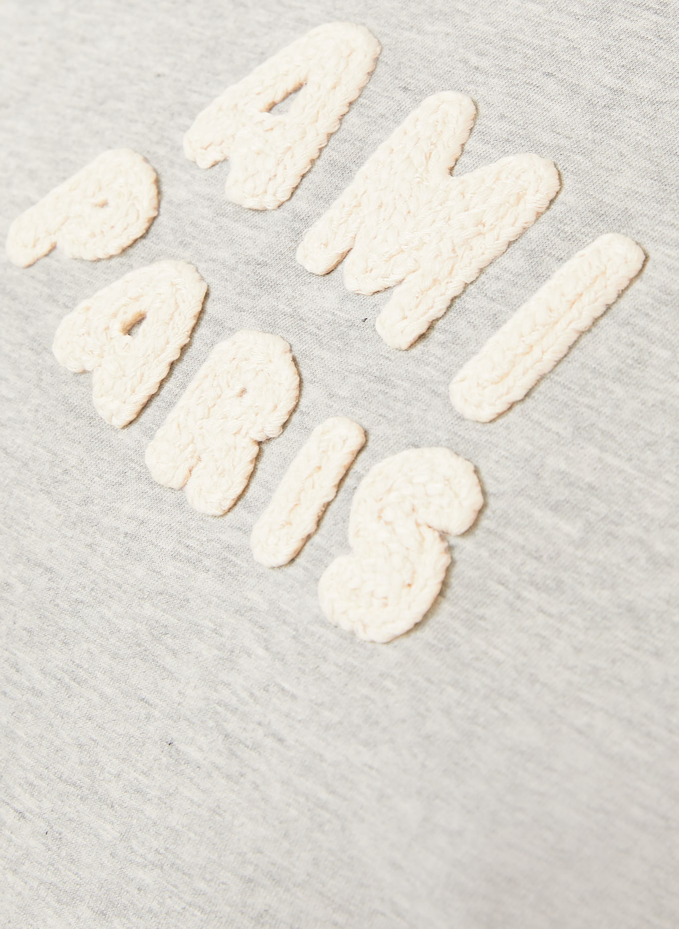 AMI PARIS T-shirt: LICHTGRIJS / CRÈME