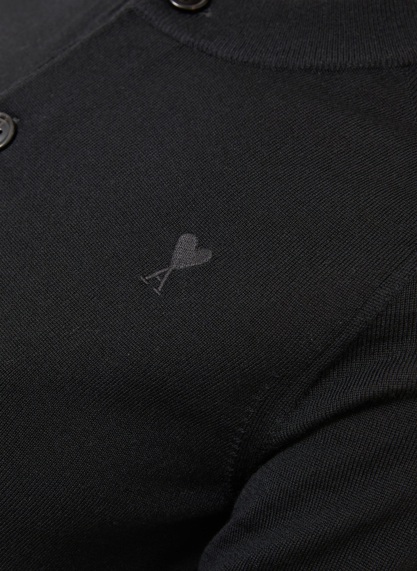 AMI PARIS Cardigan en laine mérinos: NOIR