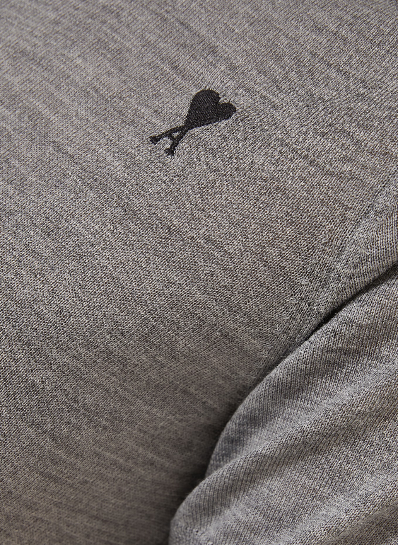 AMI PARIS Strickjacke aus Merinowolle: GRAU / SCHWARZ