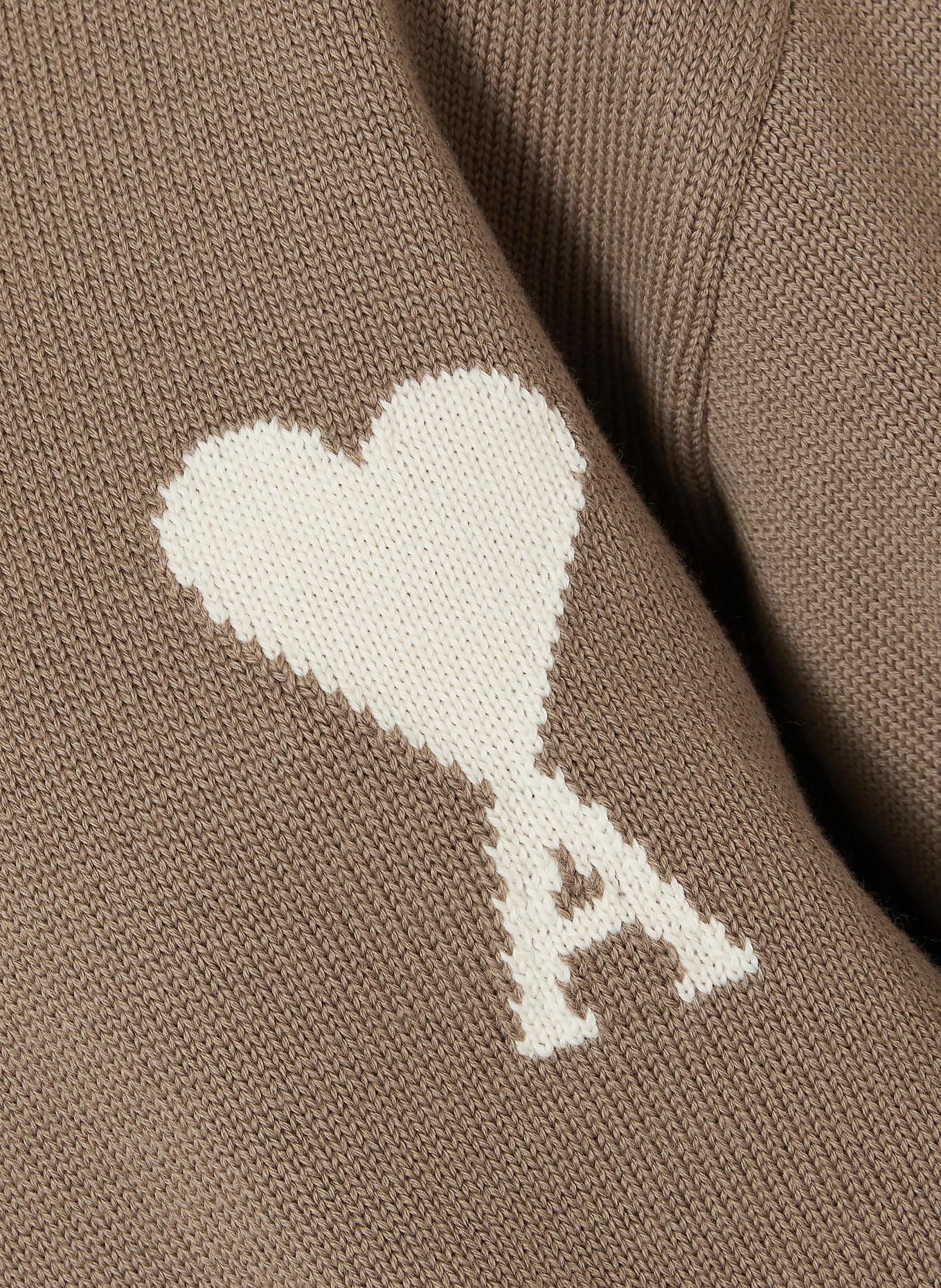 AMI PARIS Pullover: TAUPE / CREME