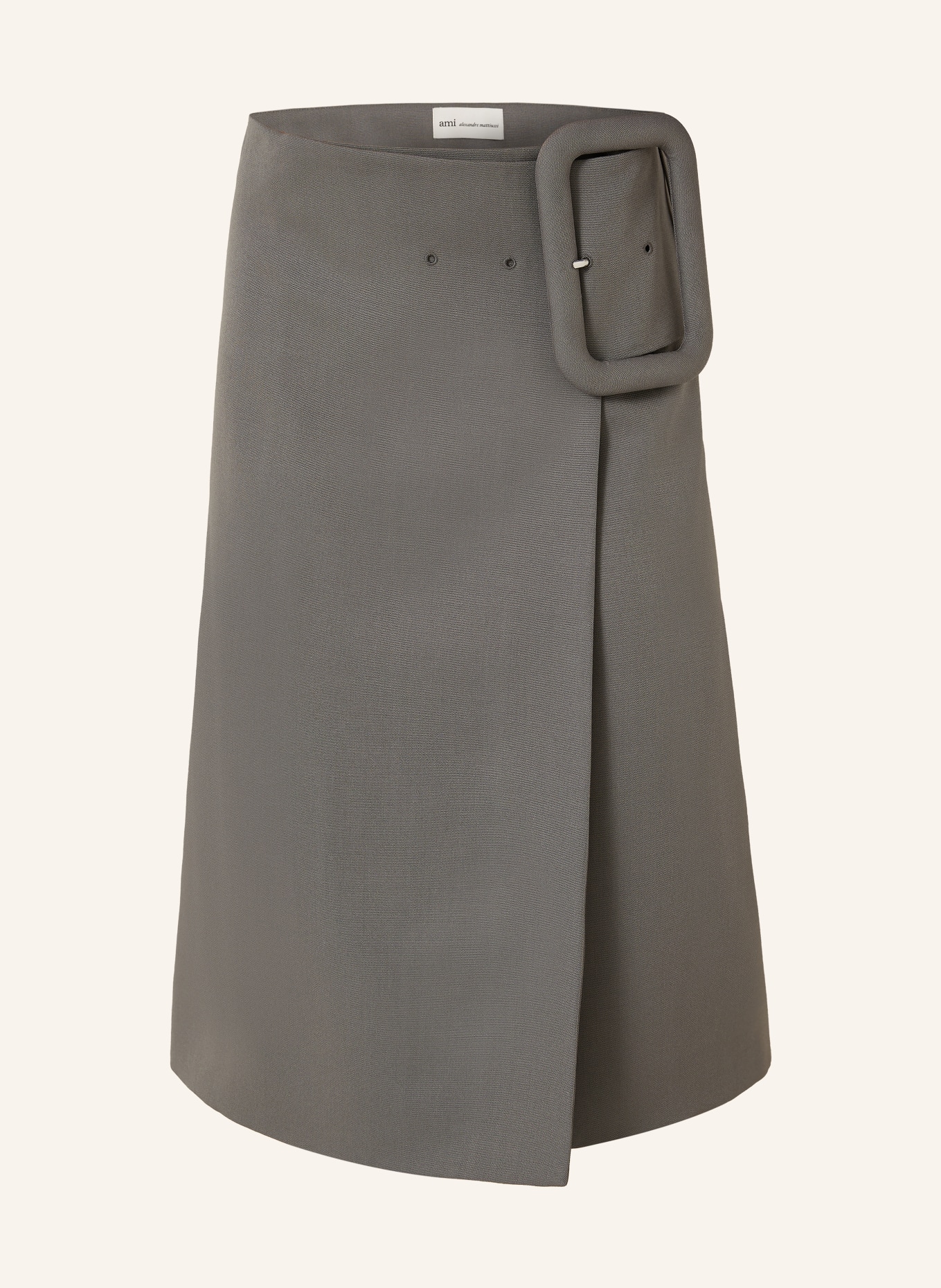 AMI PARIS Wikkelsrok: DONKERGRIJS