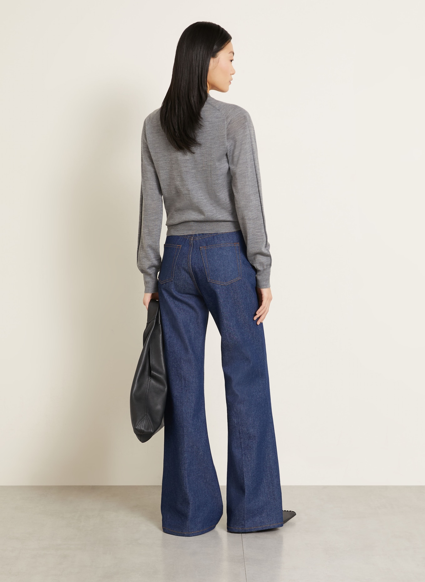 AMI PARIS Strickjacke aus Merinowolle: GRAU