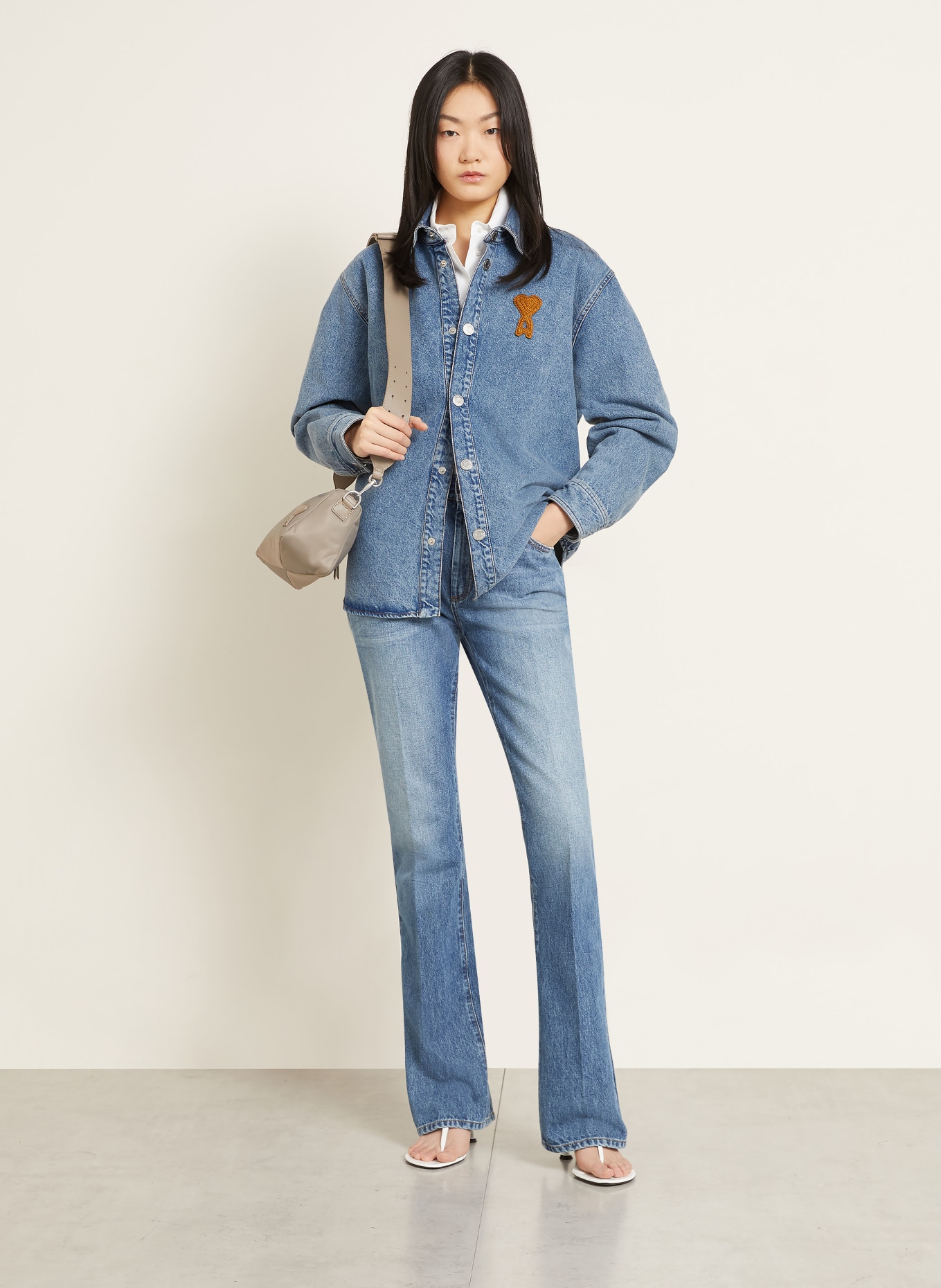AMI PARIS Jeans-Overshirt: BLAU