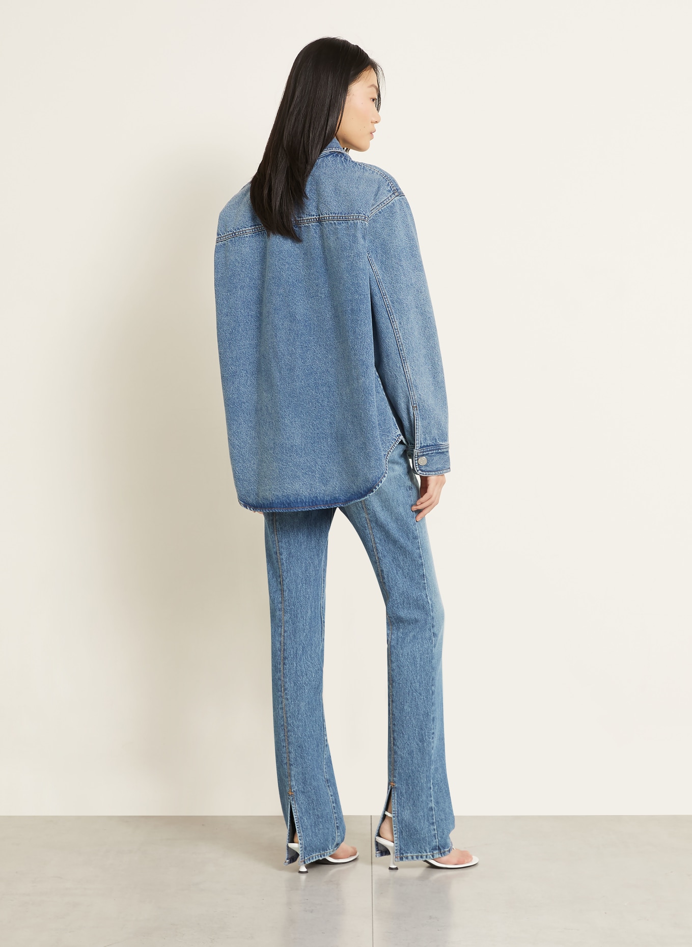 AMI PARIS Jeans-Overshirt: BLAU