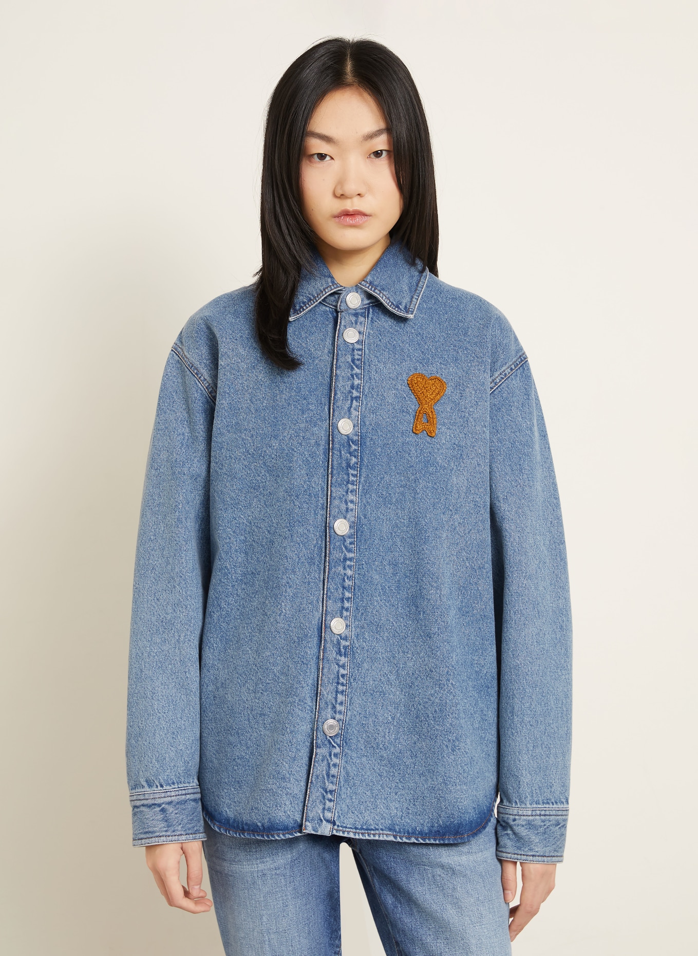 AMI PARIS Jeans-Overshirt: BLAU