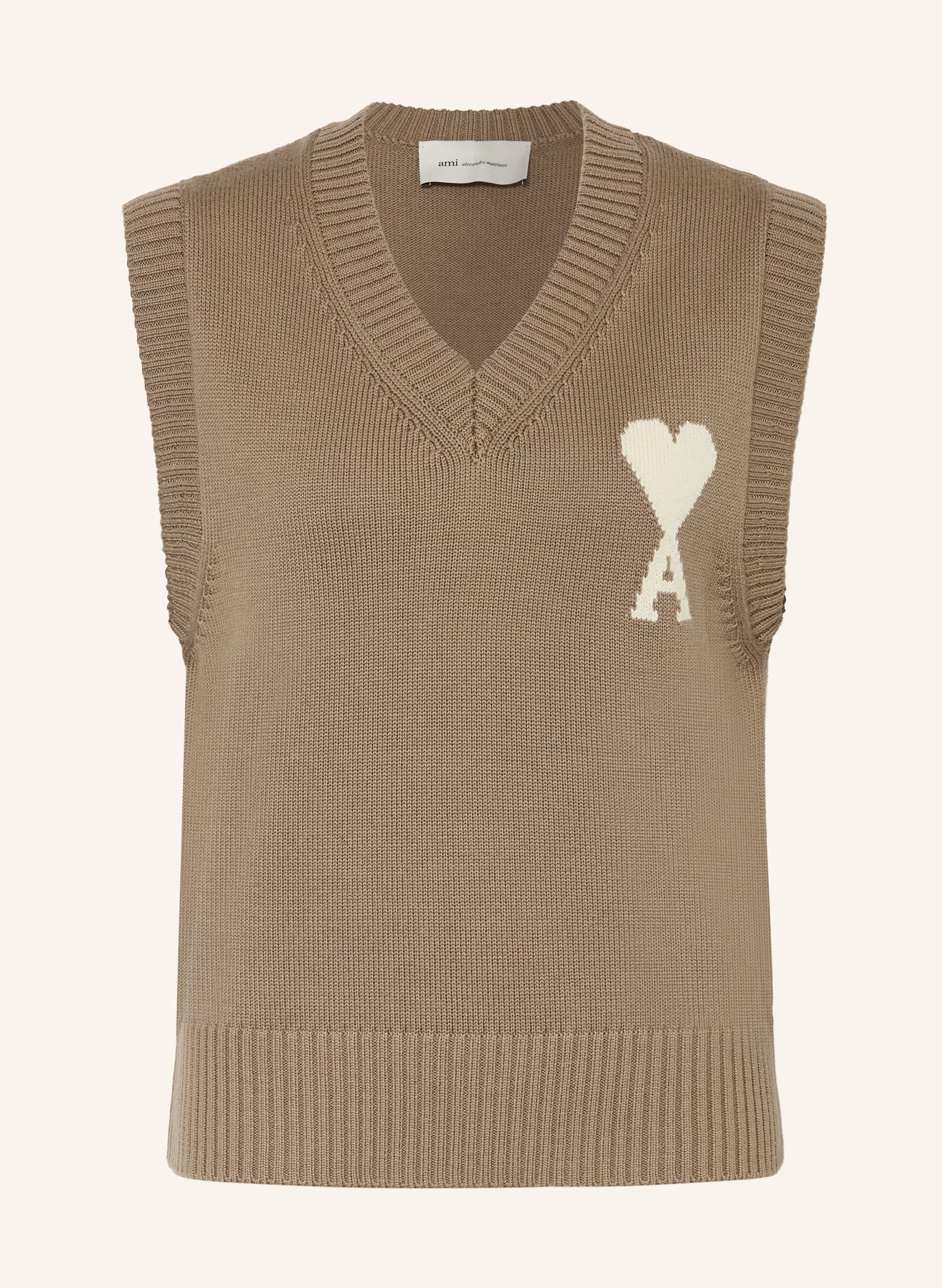 AMI PARIS Pullunder: BRAUN / CREME