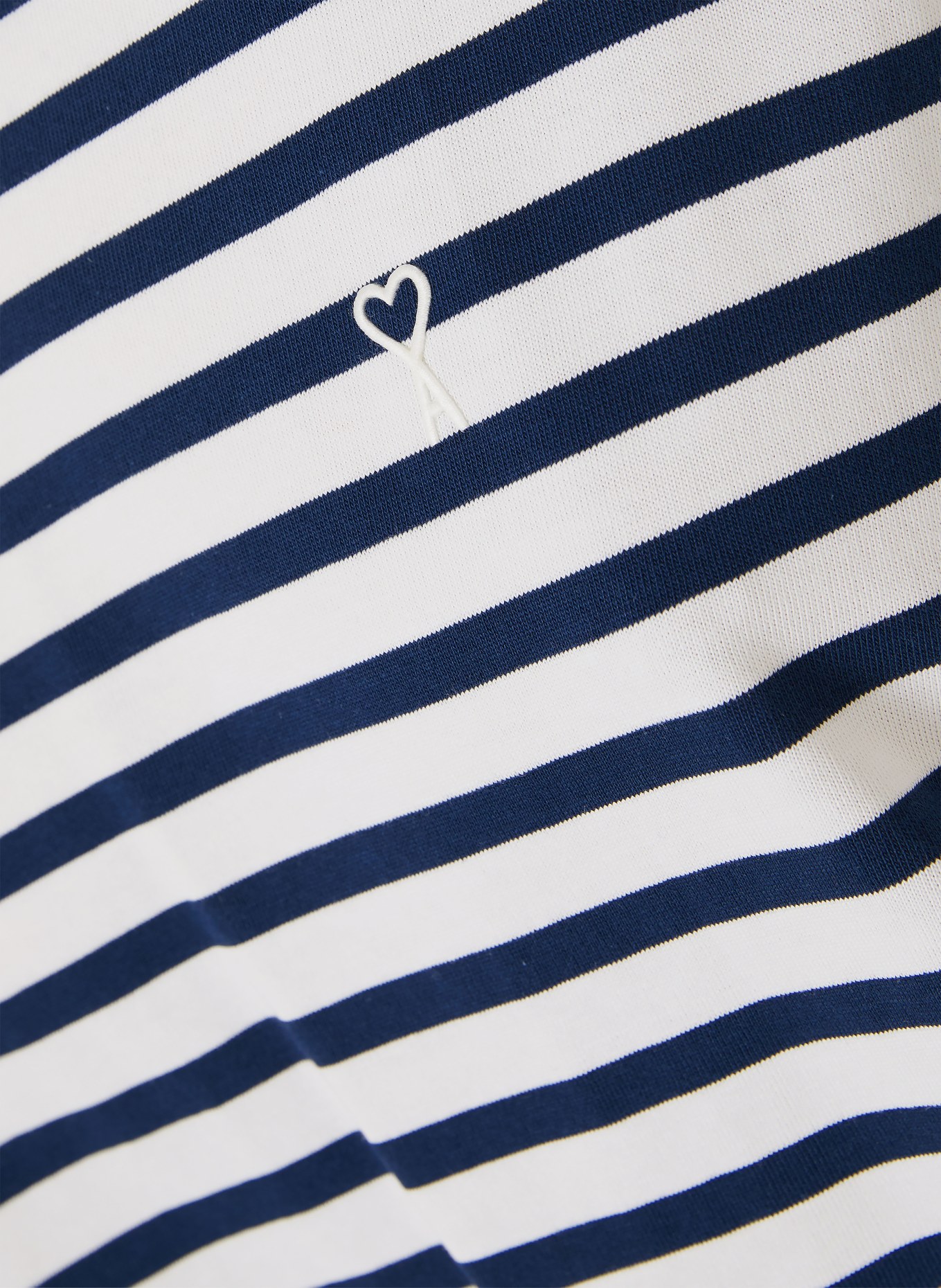 AMI PARIS T-shirt: DONKERBLAUW / WIT