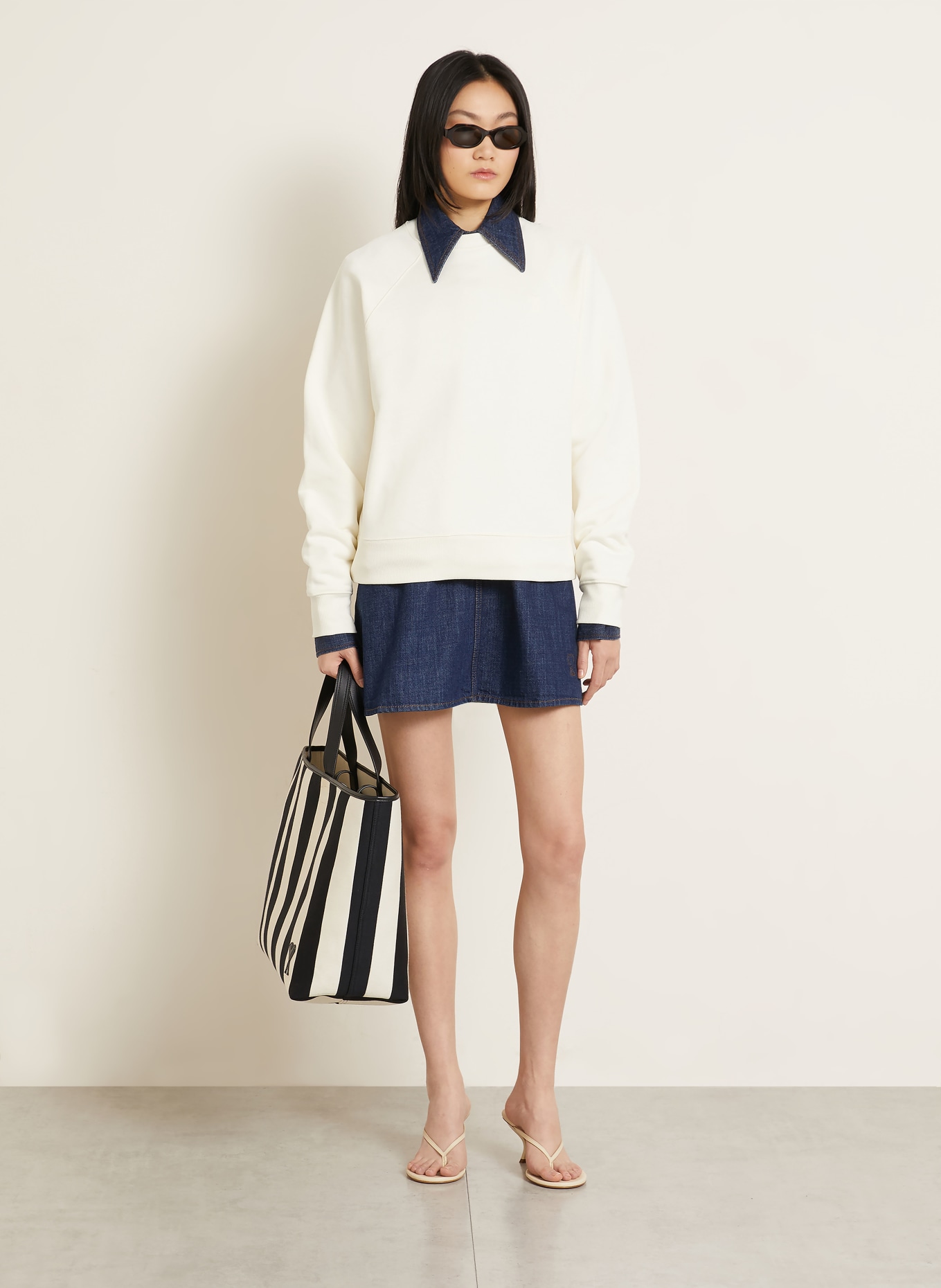 AMI PARIS Sweatshirt: CREME