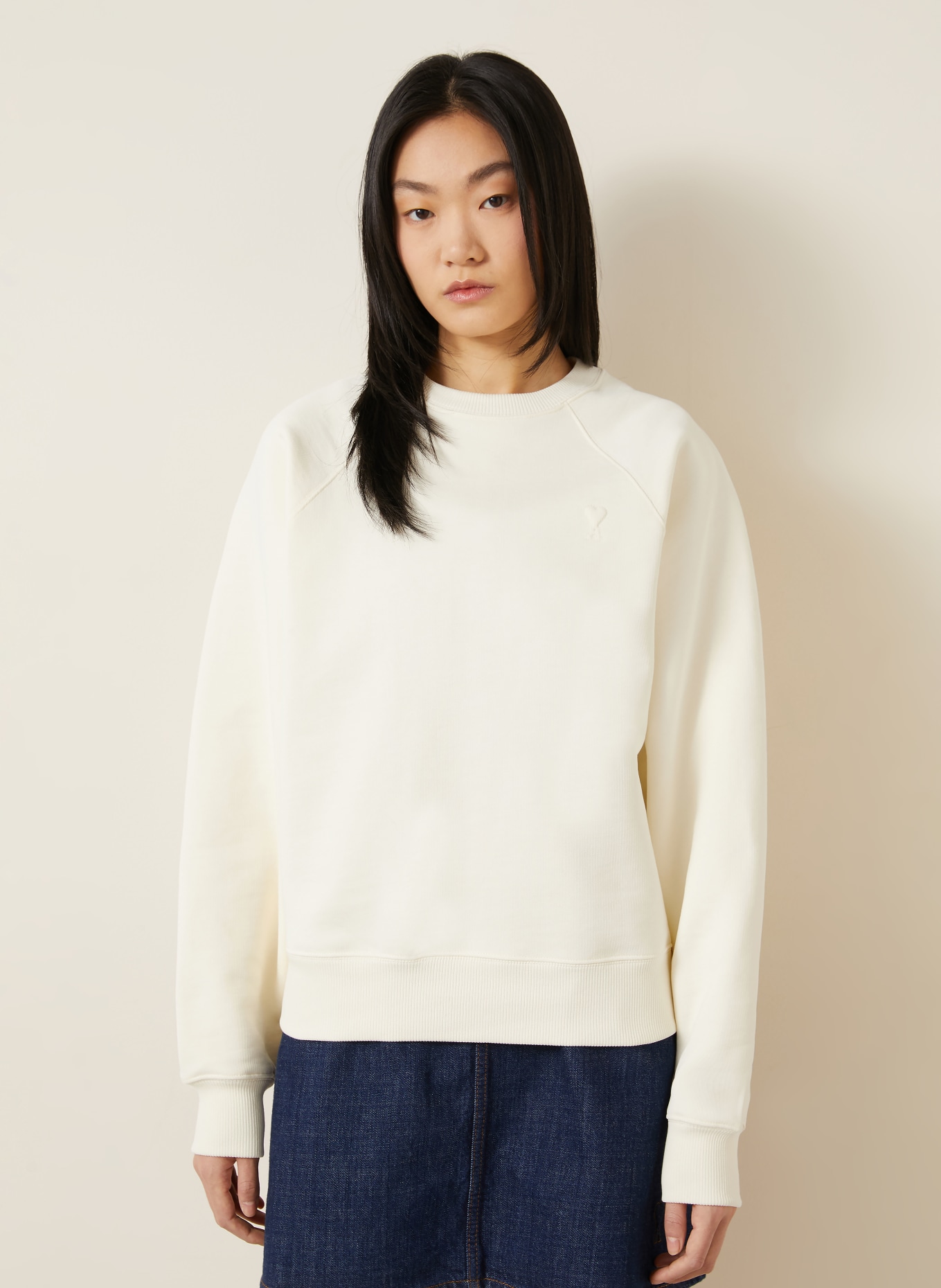 AMI PARIS Sweatshirt: CREME