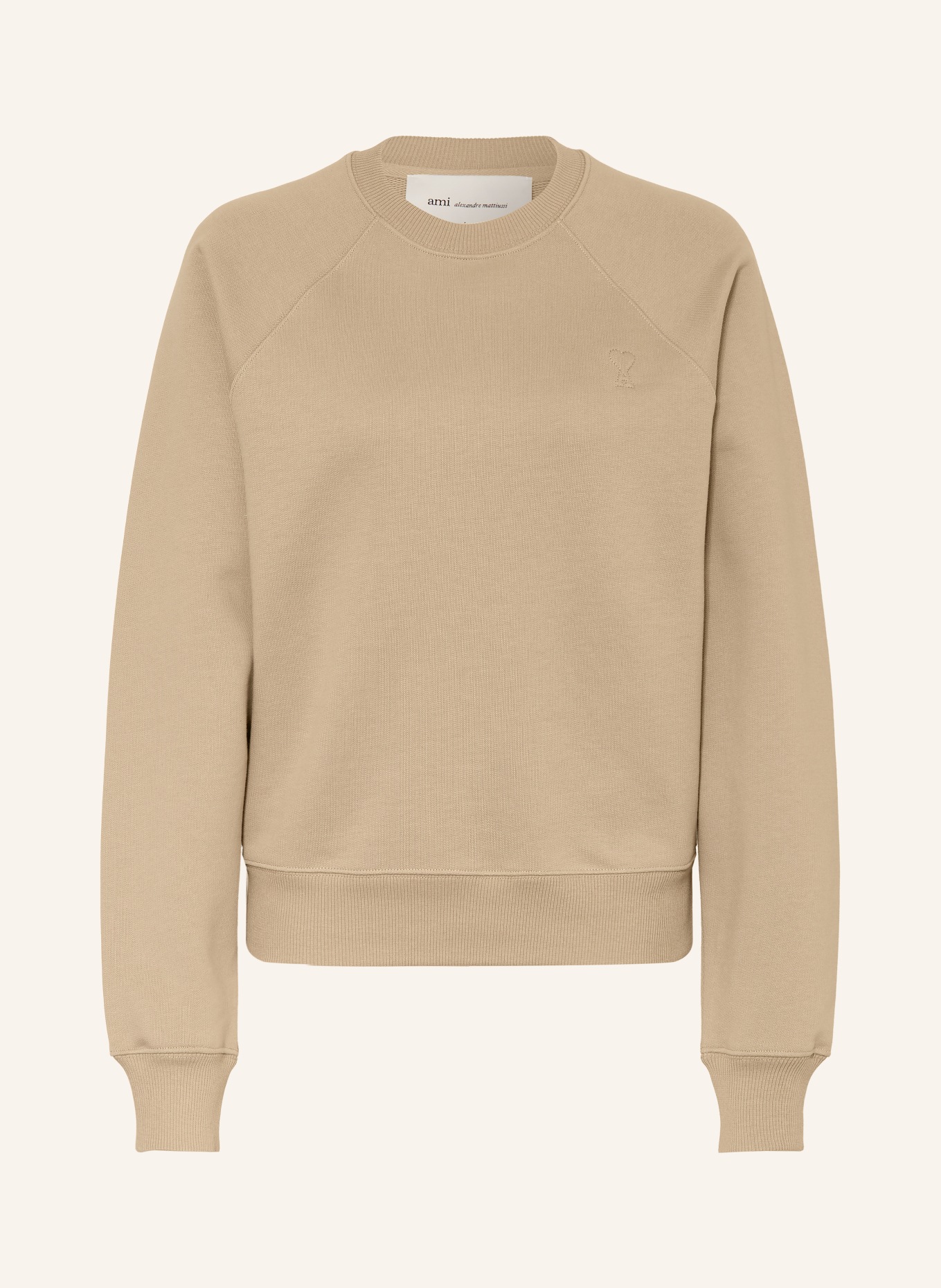 AMI PARIS Sweatshirt: BEIGE
