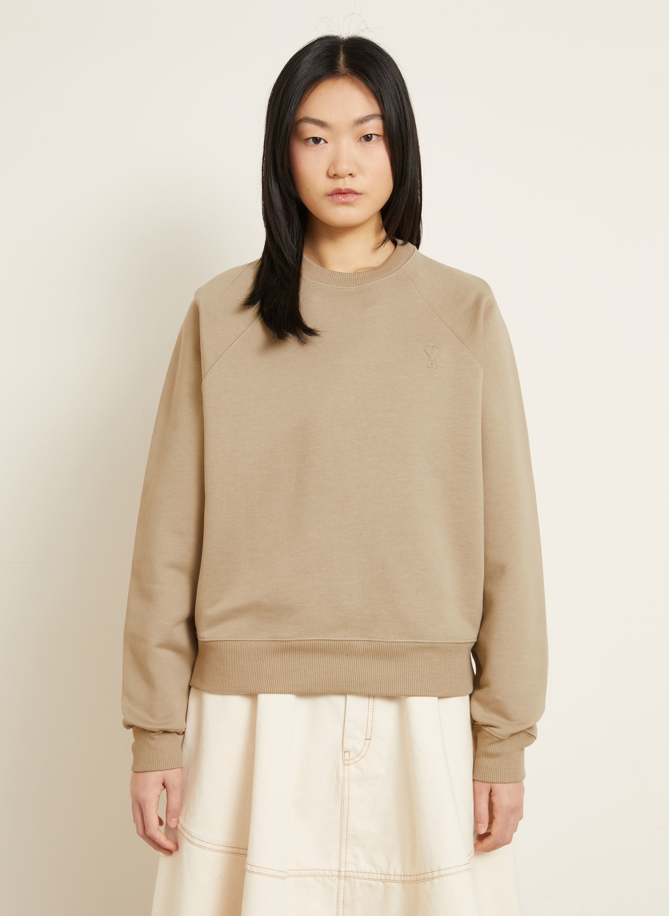 AMI PARIS Sweatshirt: BEIGE