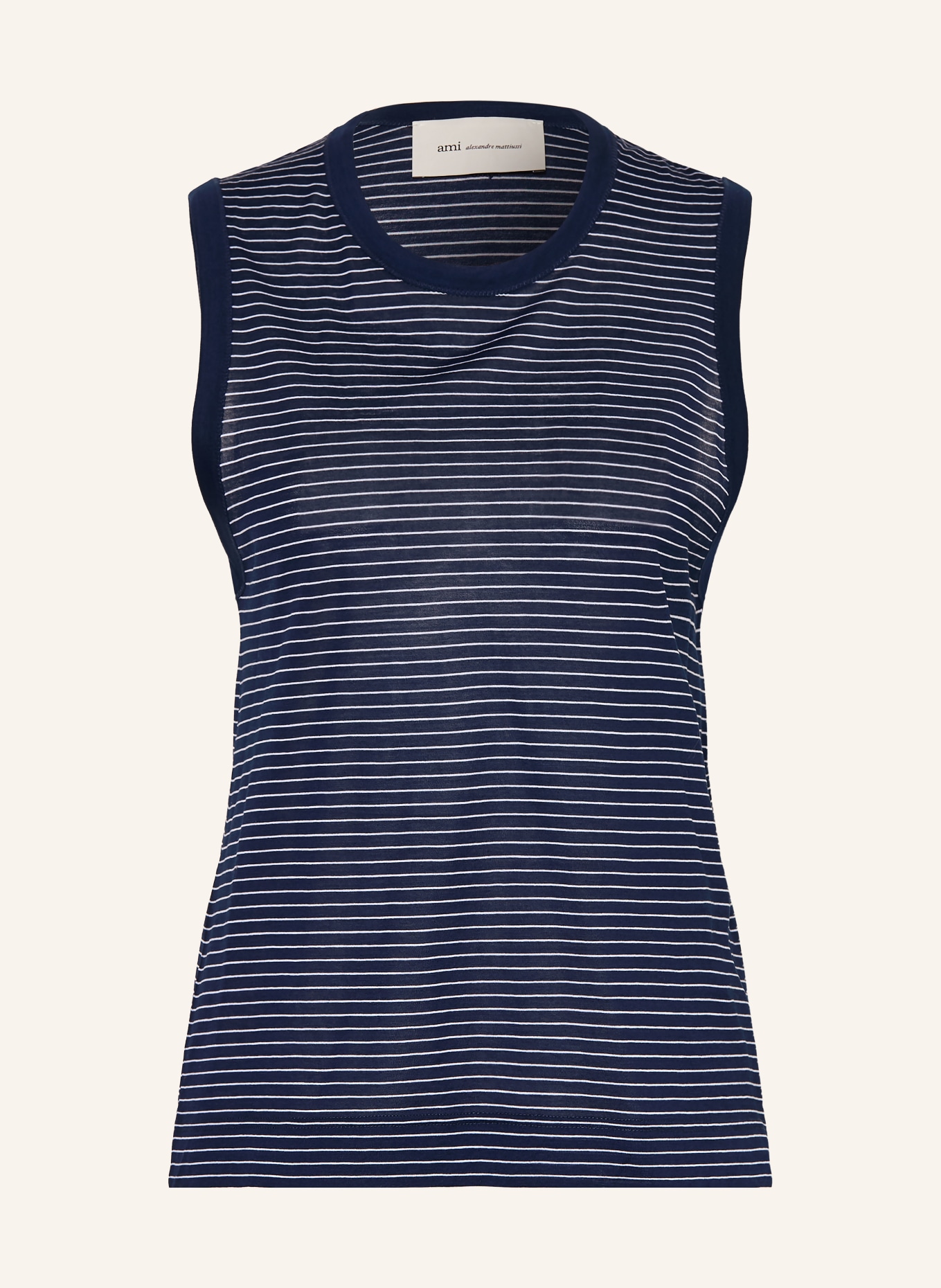AMI PARIS Top: DONKERBLAUW / WIT