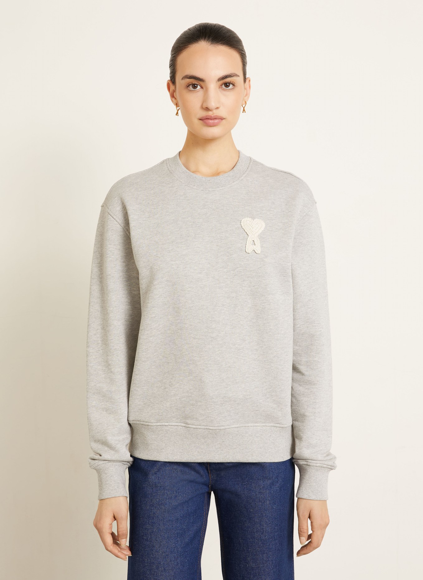 AMI PARIS Sweatshirt: LICHTGRIJS