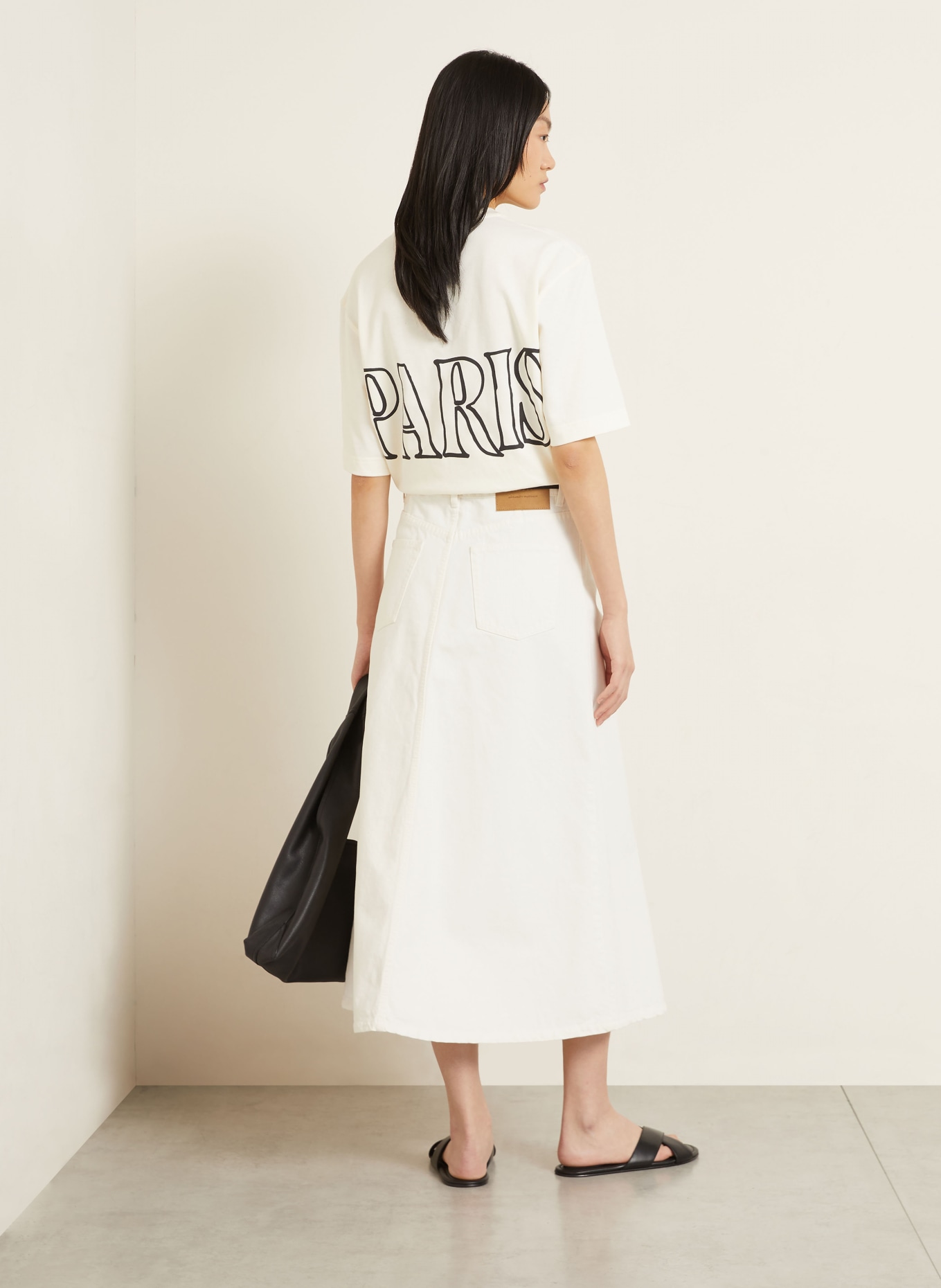 AMI PARIS Jeansrock: CREME