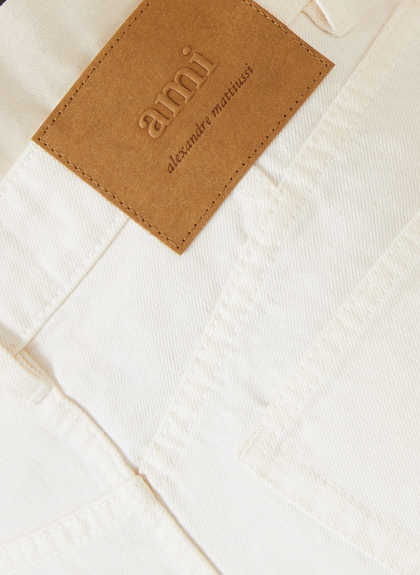 AMI PARIS Jeansrock: CREME