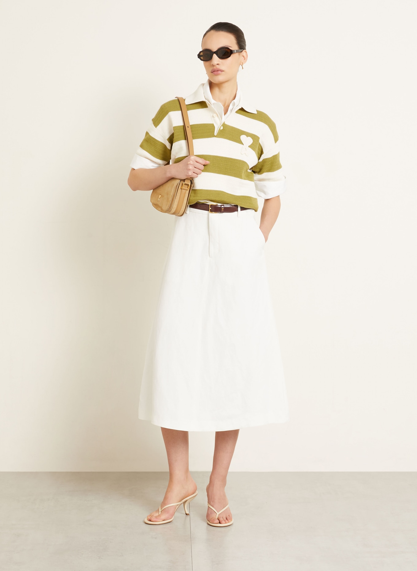 AMI PARIS Rock van linnen: WIT