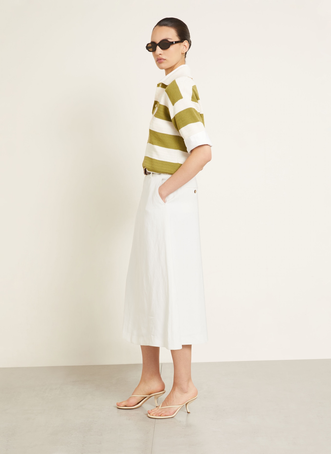 AMI PARIS Rock van linnen: WIT