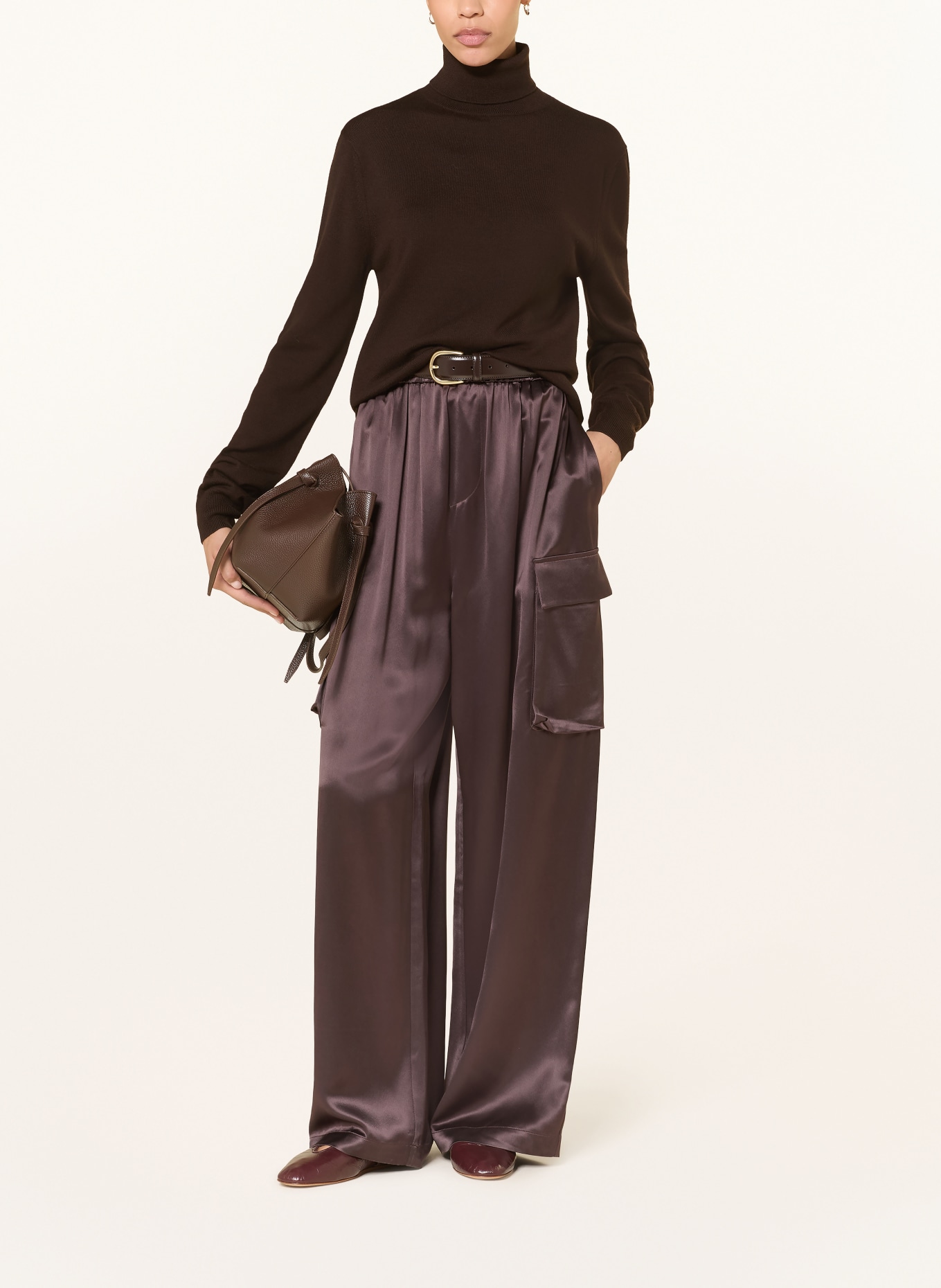 The Frankie Shop Rollkragenpullover EVE: DUNKELBRAUN