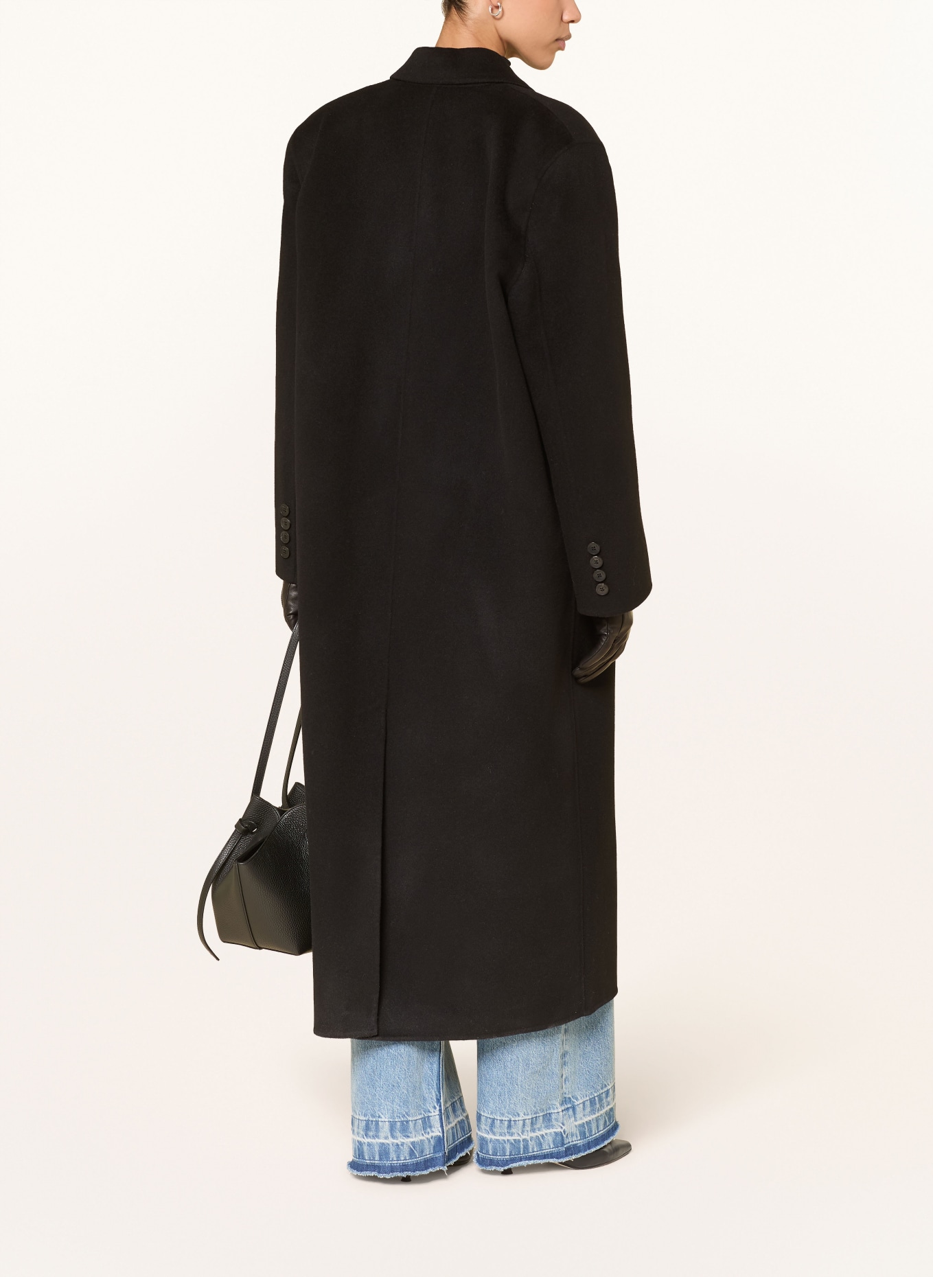 The Frankie Shop Wełniany płaszcz GAIA: CZARNY