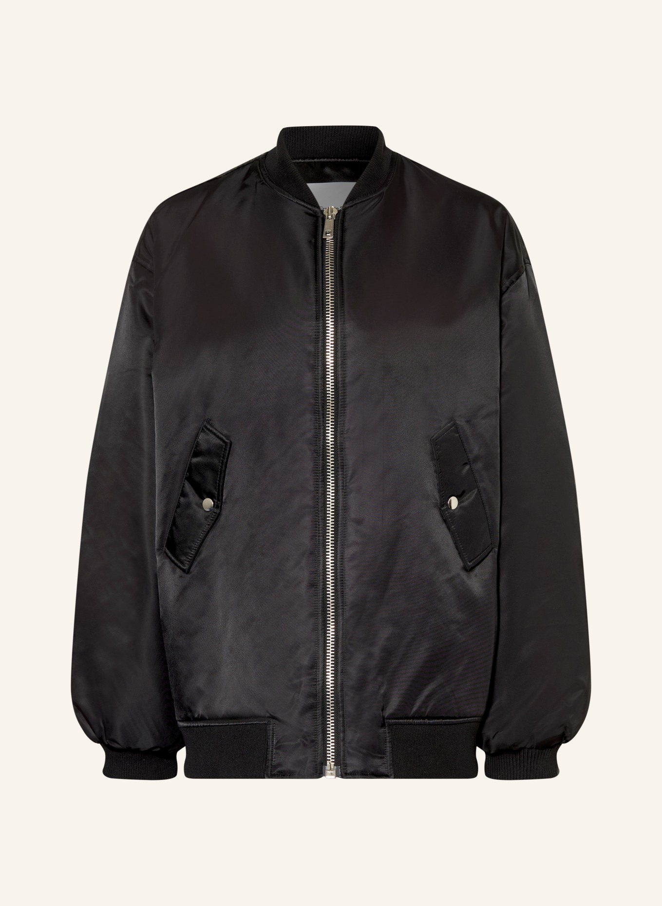 The Frankie Shop Zijden blouson ASTRA: ZWART