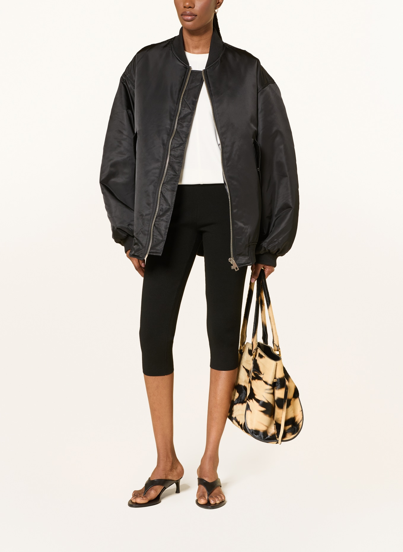 The Frankie Shop Zijden blouson ASTRA: ZWART